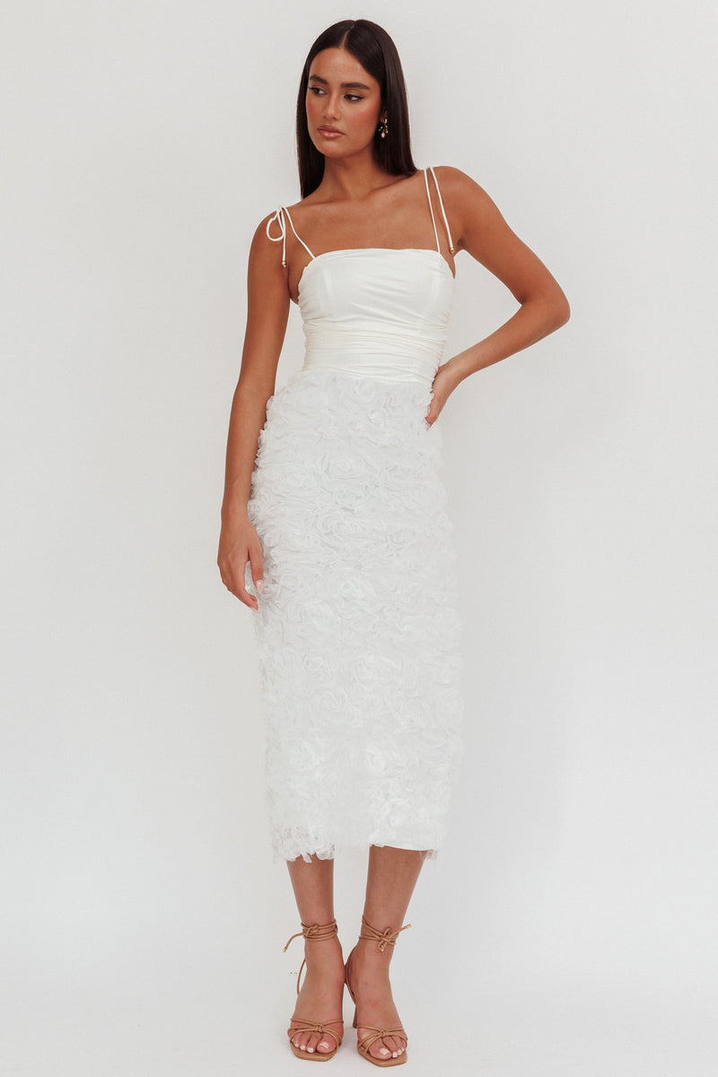 Lovingly Maxi Shirt Dress in White with Multi Floral