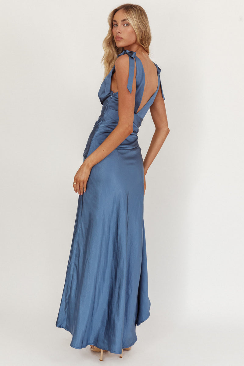 Aquila Tied Shoulder High-Low Hem Dress Lilac
