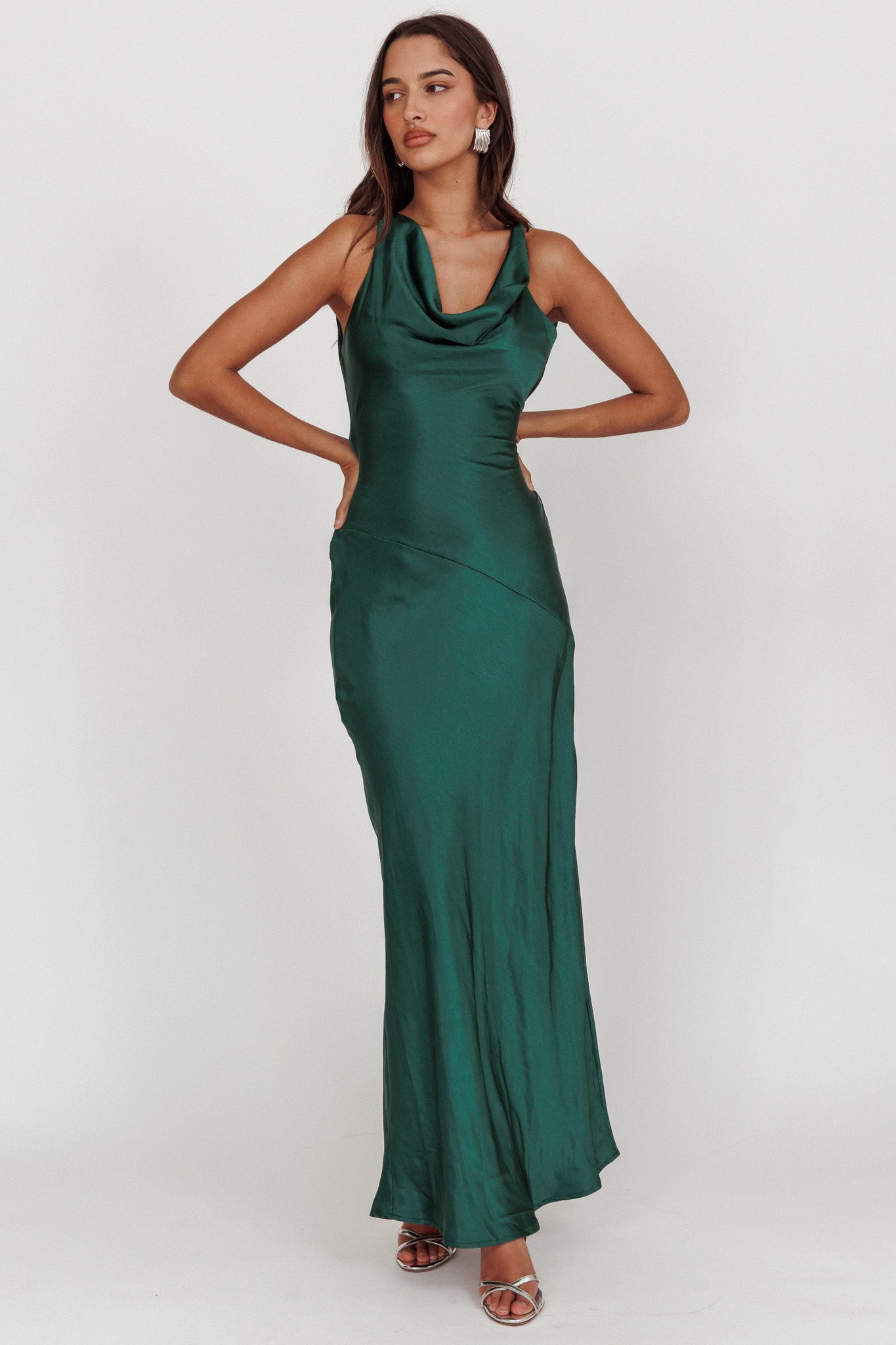 Cassiopeia Open Back Maxi Dress Forest Green | Selfie Leslie Australia Cassiopeia Open Back Maxi Dress Forest Green | Selfie Leslie Australia