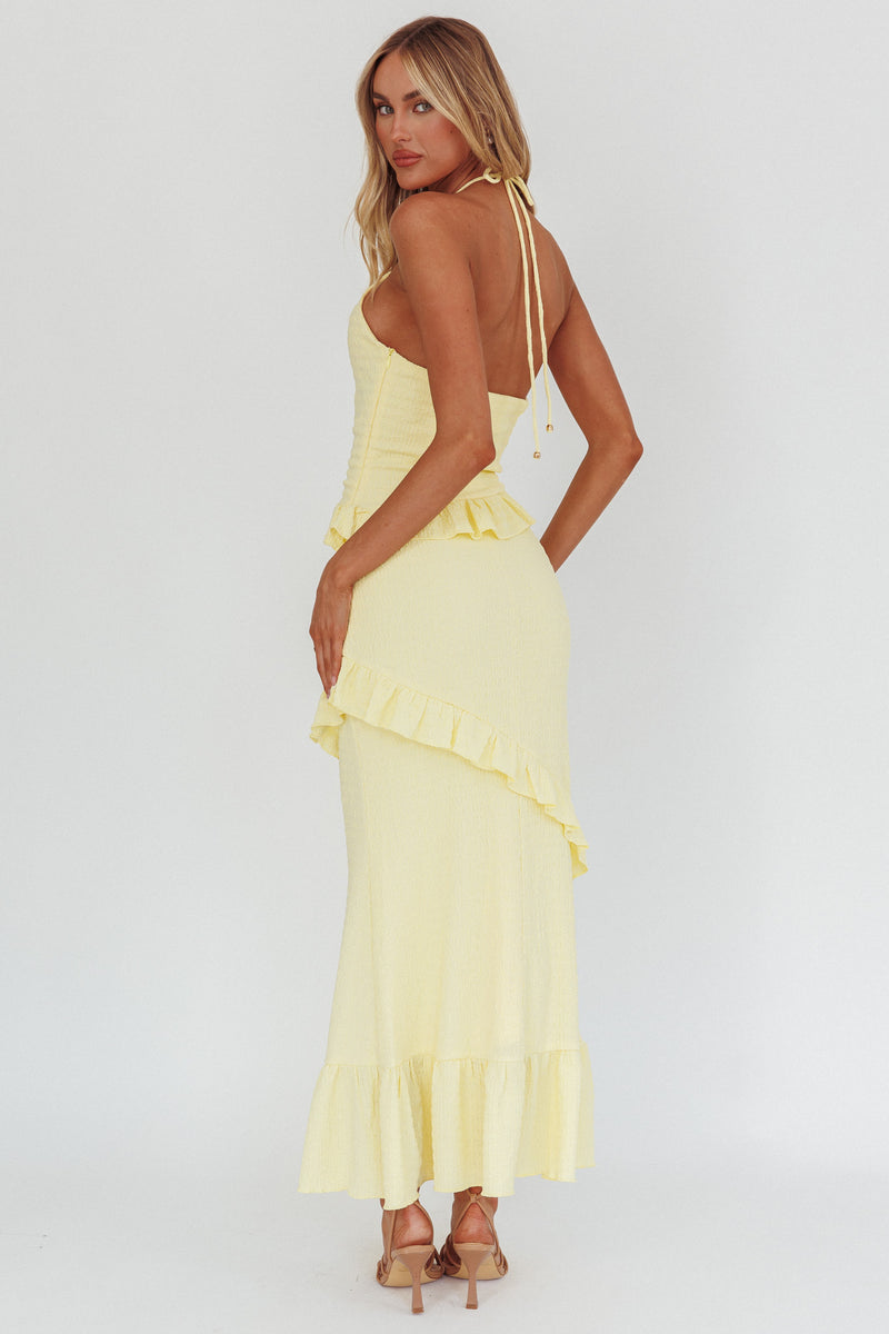 Miss Bloom Maxi Dress - Lemon main image 1