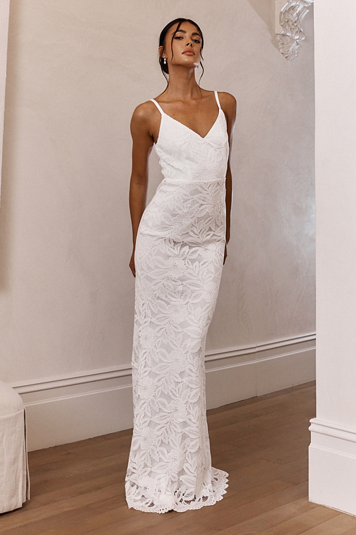 Honey Blossom Keyhole Back Lace Maxi Dress White | Selfie Leslie Australia Honey Blossom Keyhole Back Lace Maxi Dress White | Selfie Leslie Australia