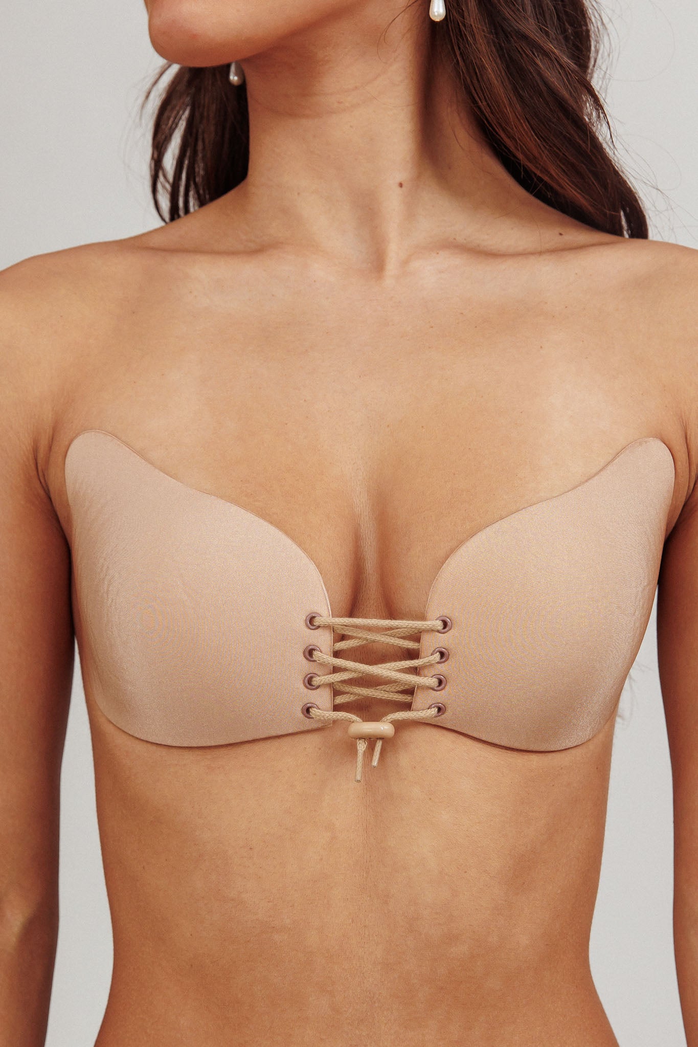 Vito Backless Lace-up Adhesive Bra Nude | Selfie Leslie Australia Vito Backless Lace-up Adhesive Bra Nude | Selfie Leslie Australia