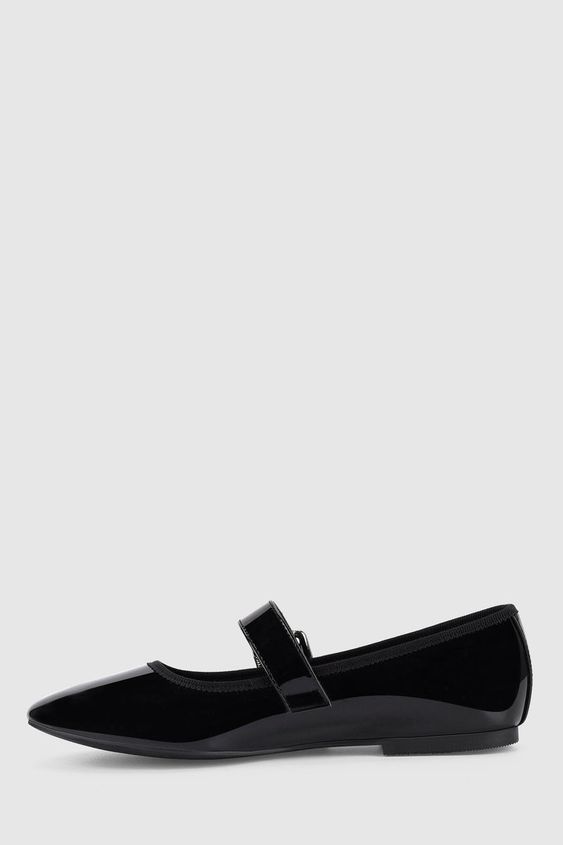 VERALi Bambi Mary-Jane Flats Black Patent