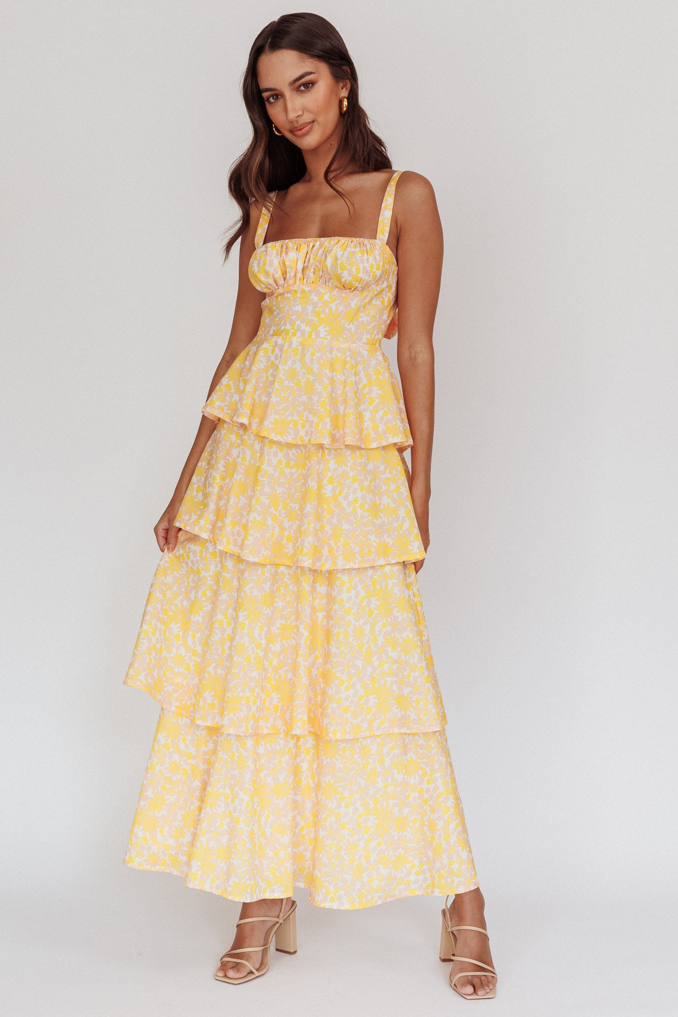 Elegant Yellow Prom Dress One True Love Maxi Dress Yellow Hello Molly UK