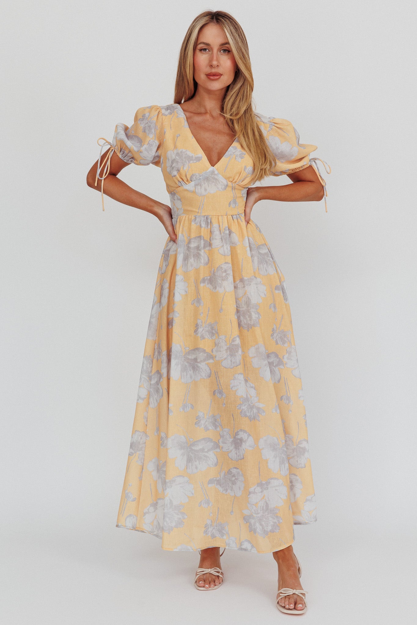 Loveberry Puff Sleeve A-Line Maxi Dress Pumpkin | Selfie Leslie Australia Loveberry Puff Sleeve A-Line Maxi Dress Pumpkin | Selfie Leslie Australia