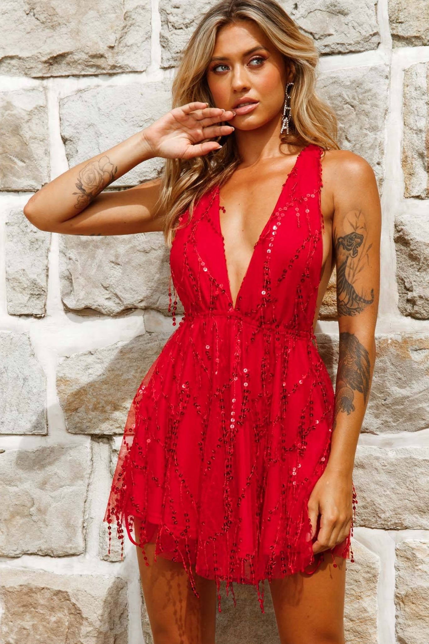 ariana sequin party dress Ariana Sequin Mini Party Dress Red