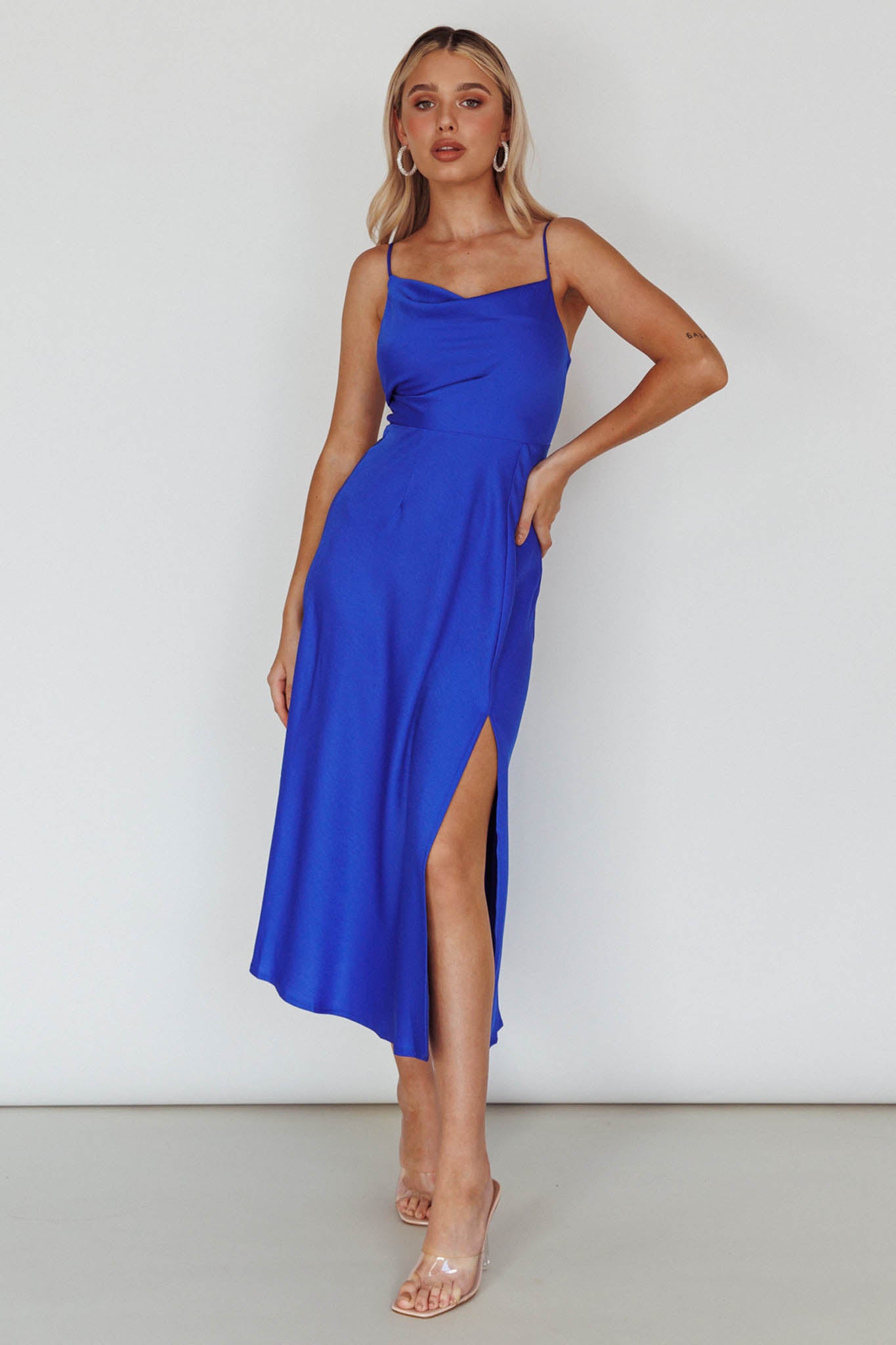 royal blue formal dresses australia Meghan Markle Navy Blue Dress Royal Tour Australia 2018 main image 1