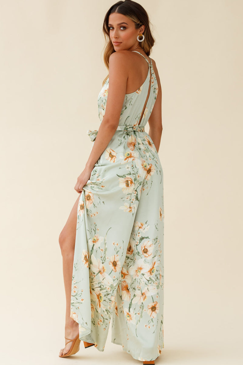 Miso Wide-Leg Cami Jumpsuit Poppy Print Pink