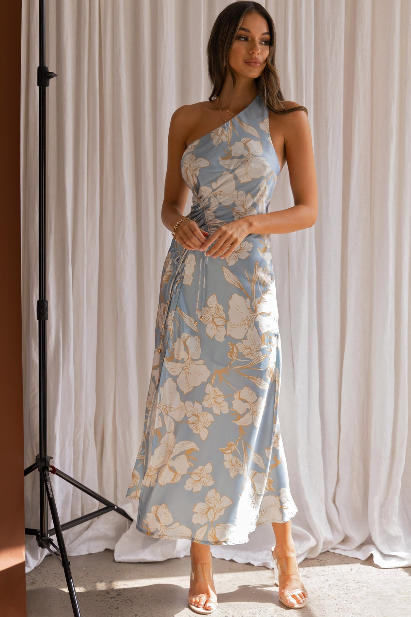 sachin and babi light blue dress Ruched Dress