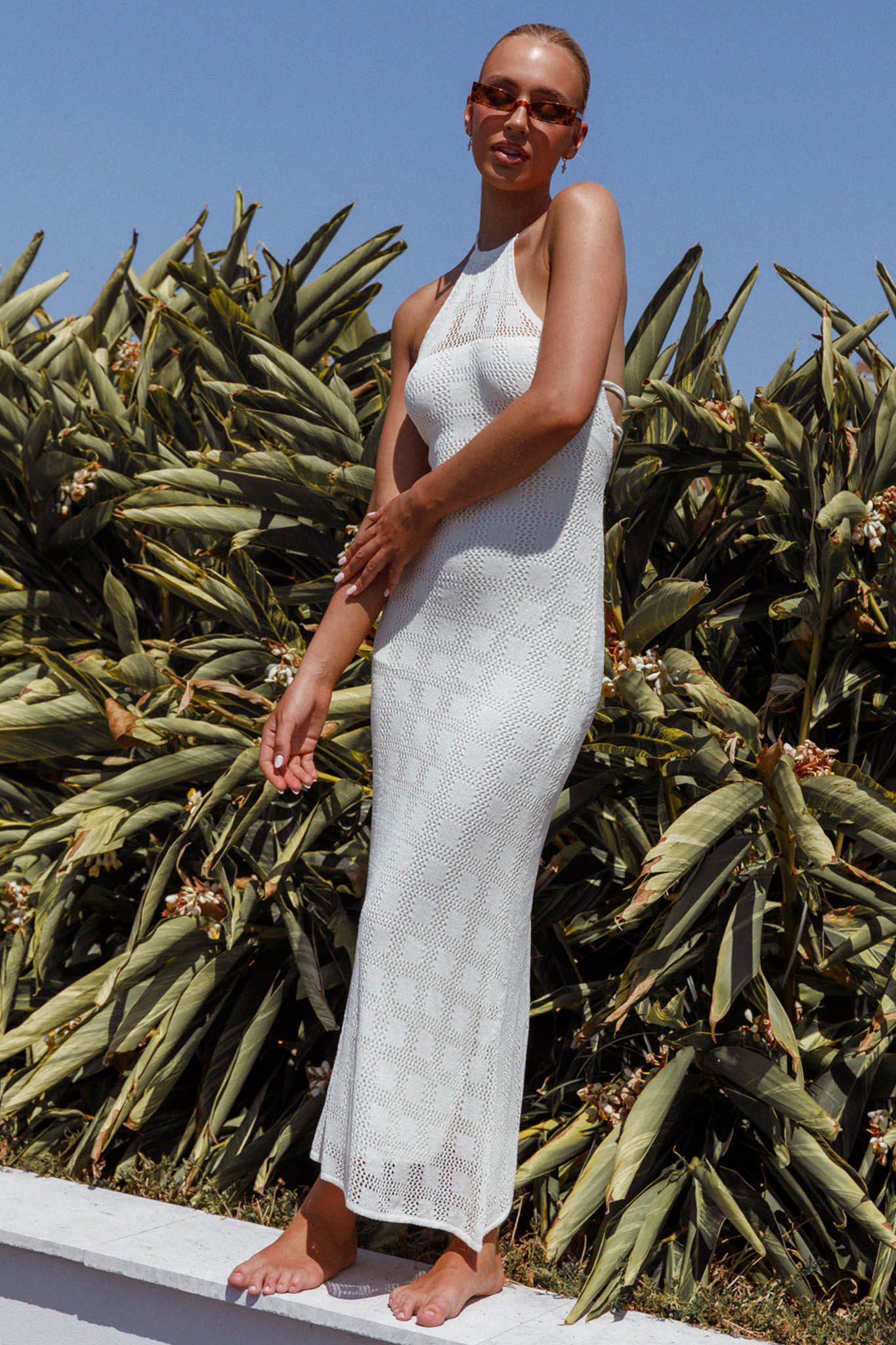 white christmas dresses Bermuda Shores Crochet Maxi Dress White– Selfie Leslie Australia