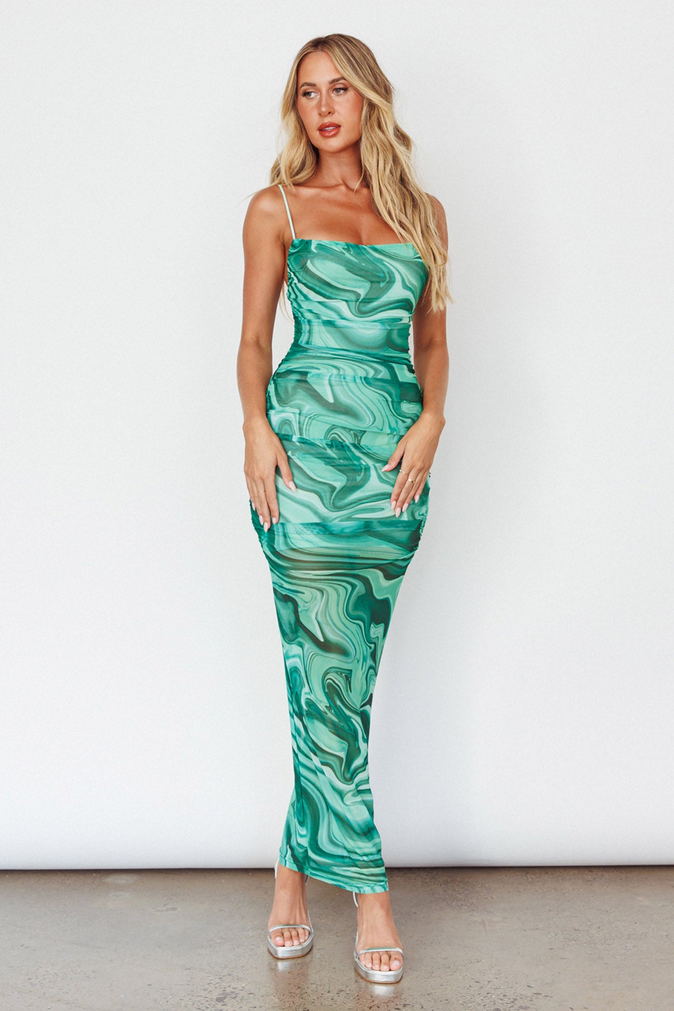 Love In Miami Lace-Up Back Maxi Dress Marble Green | Selfie Leslie Australia Love In Miami Lace-Up Back Maxi Dress Marble Green | Selfie Leslie Australia