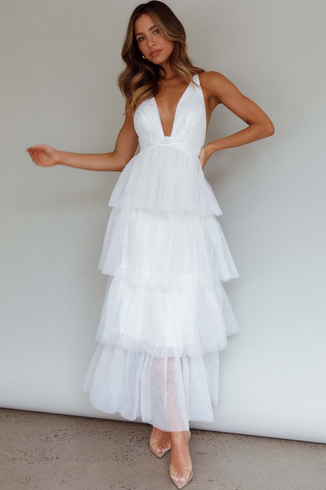ワンピース andmary AM1741 Lotta frill layered dress ANDMARY】Lotta frill layered dress