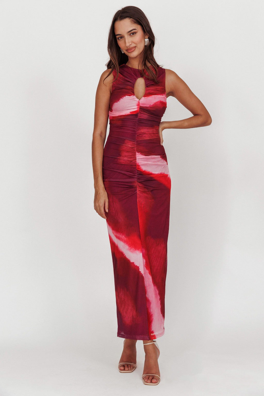 Star Keeper Bodycon Keyhole Maxi Dress Purple by Selfie Leslie Australia
