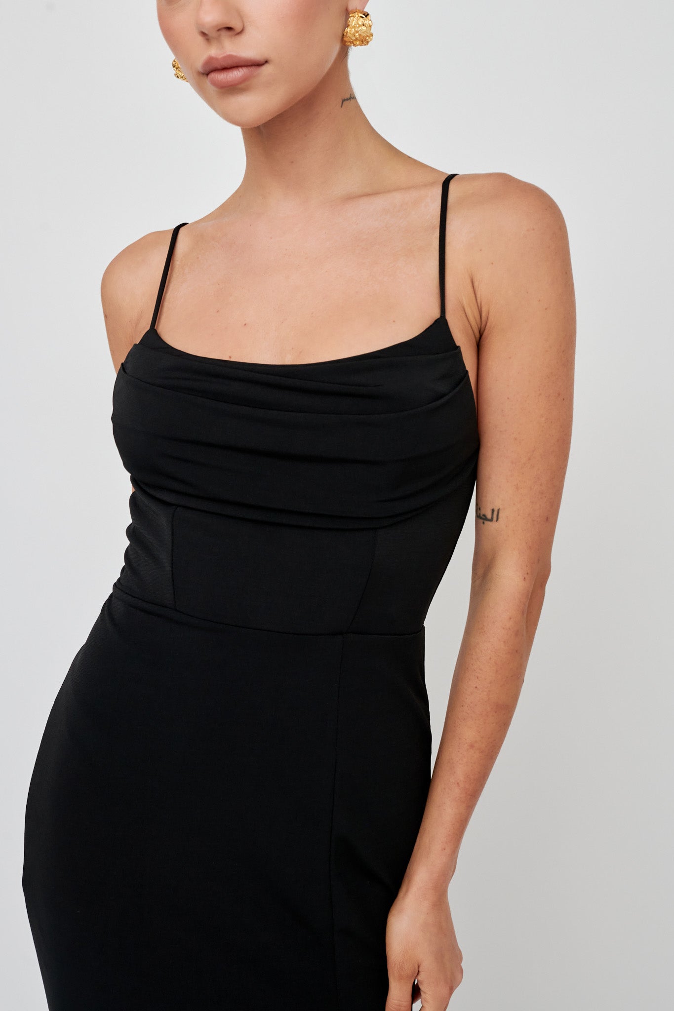 Well Versed Lace Split Maxi Dress Black by Selfie Leslie Australia