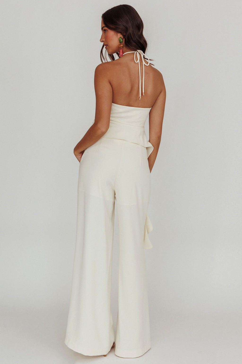 Songbird Wide Leg Pants Bone by Selfie Leslie Australia