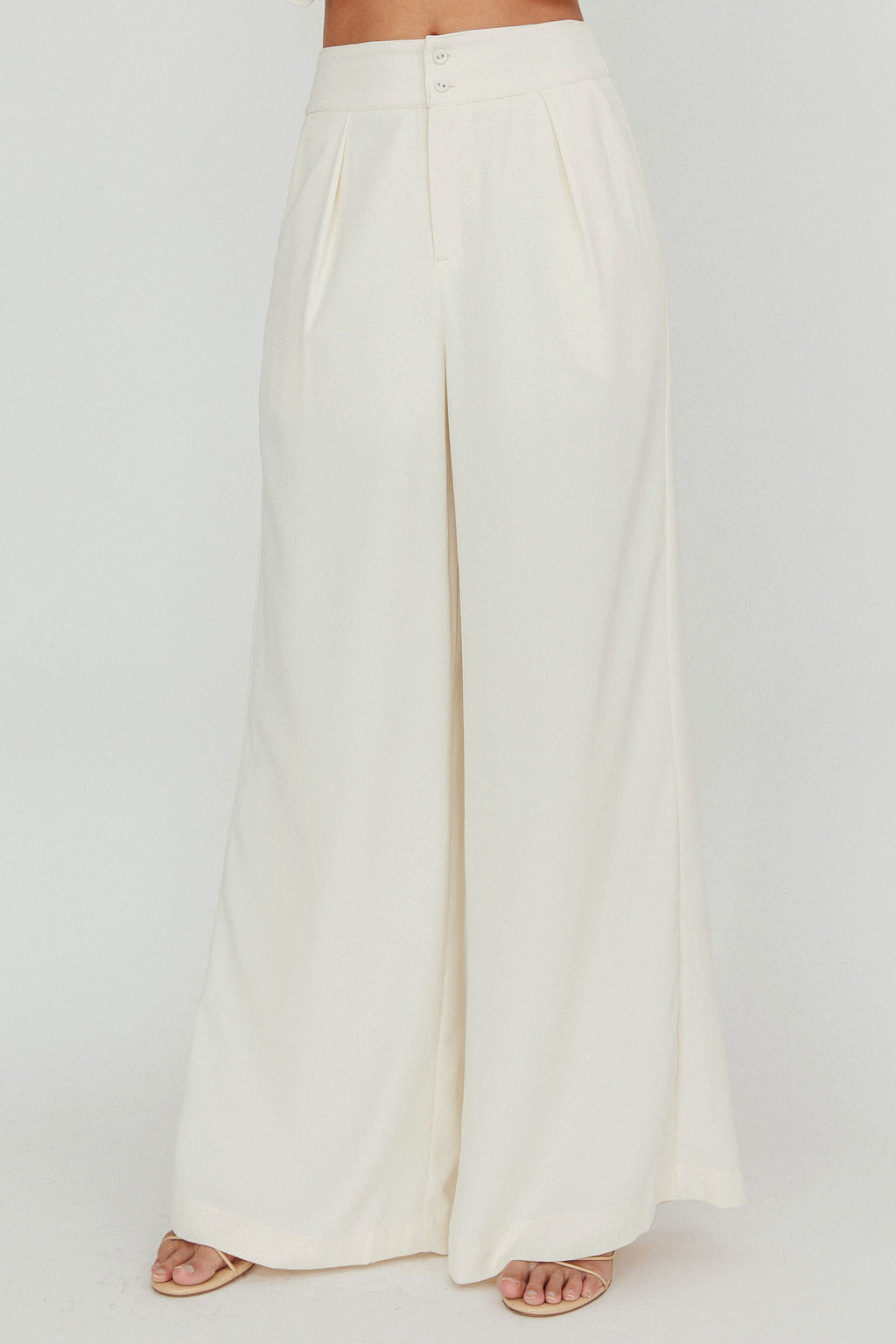 Songbird Wide Leg Pants Bone by Selfie Leslie Australia
