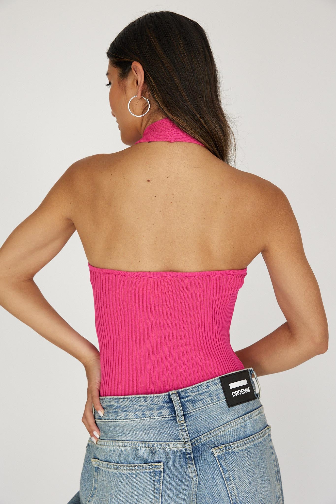 Lou Cut-Out Halter Top Hot Pink by Selfie Leslie Australia
