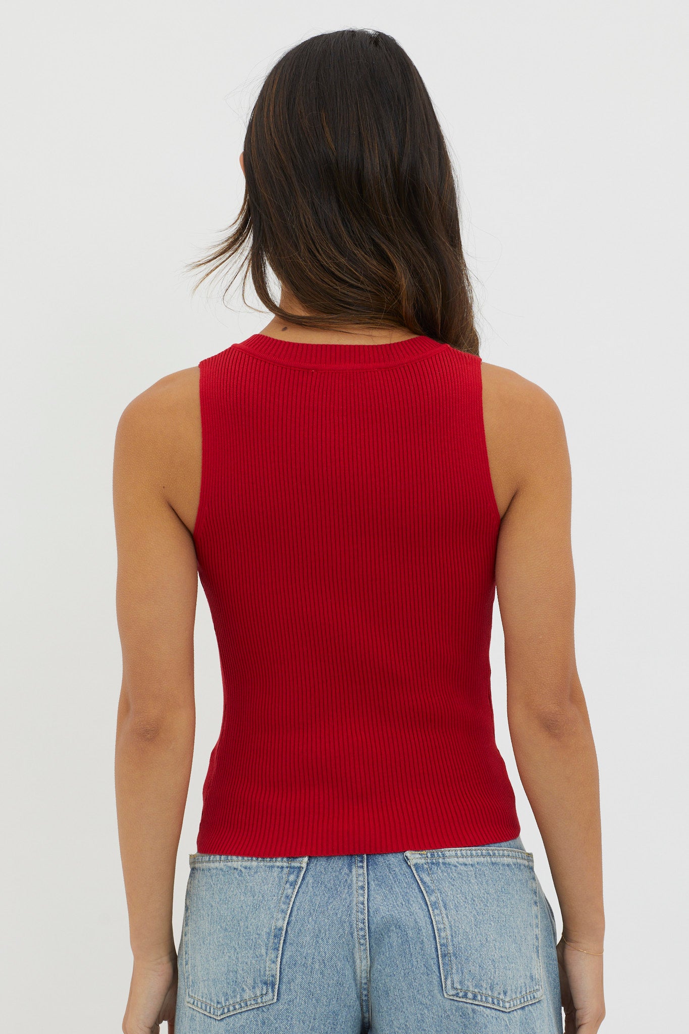 D'Lila V-Neck Ribbed Knit Top Maroon by Selfie Leslie Australia