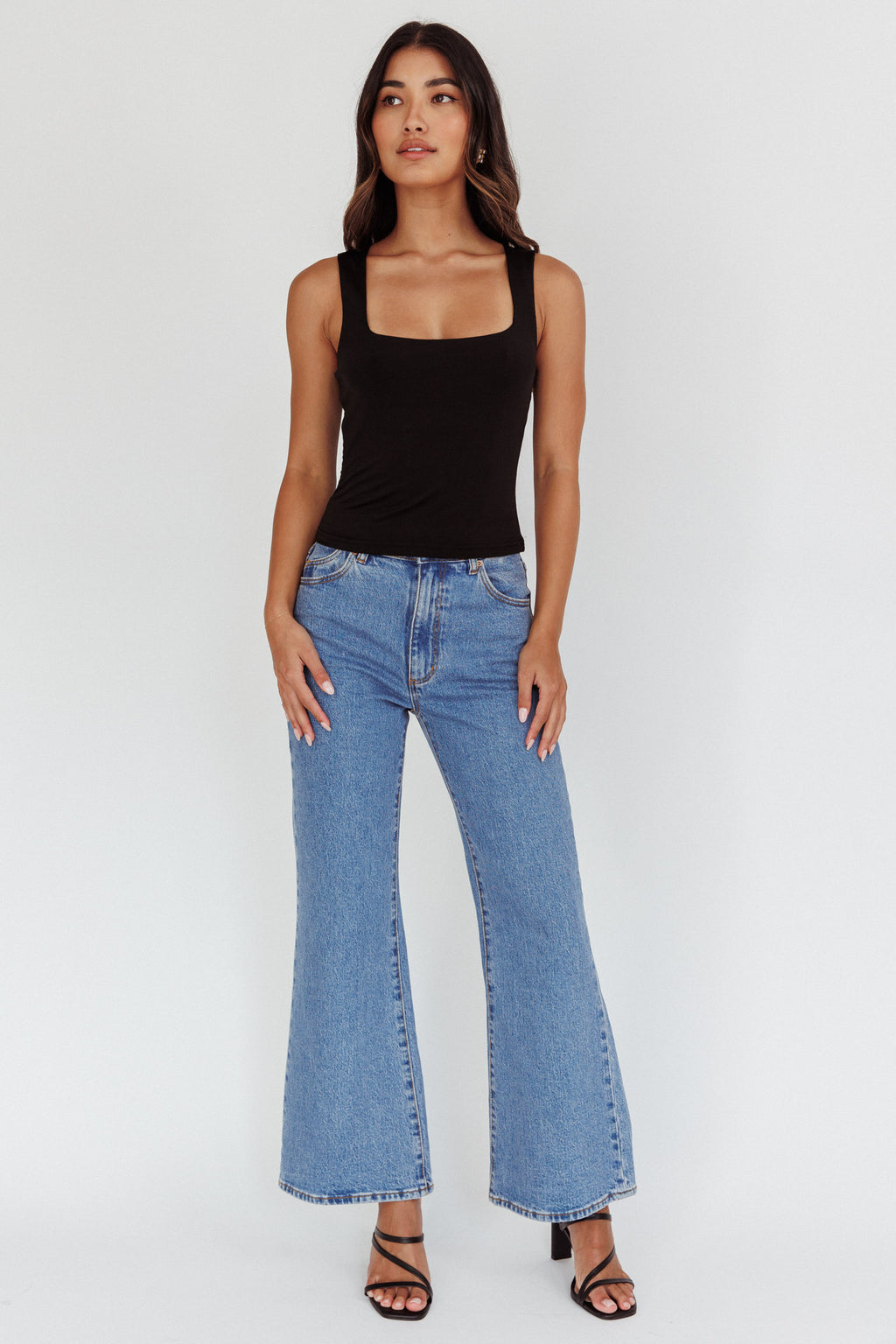 Tabatha U-Neckline Top Black by Selfie Leslie Australia