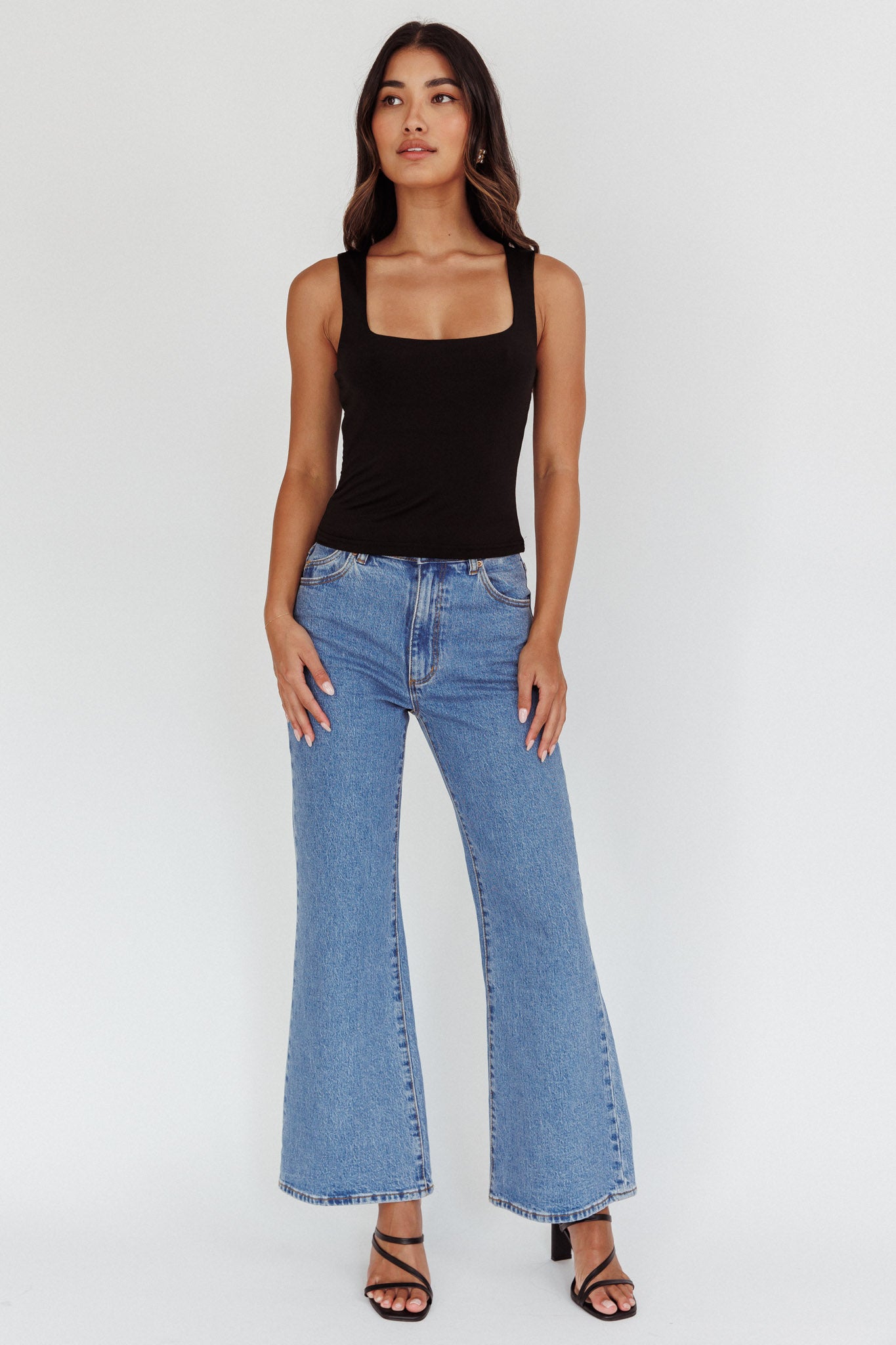 Tabatha U-Neckline Top Black by Selfie Leslie Australia