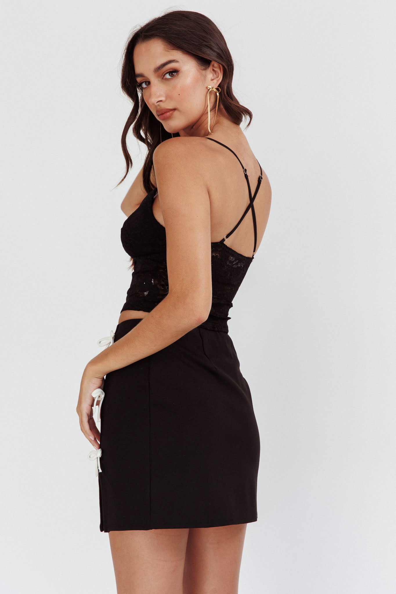 Patrina Lace Cami Top Black by Selfie Leslie Australia