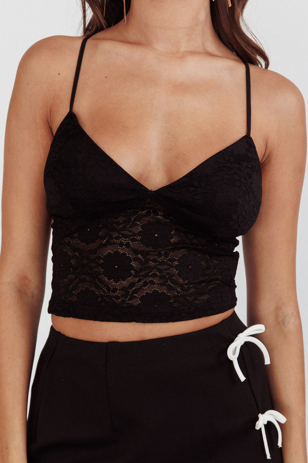 Patrina Lace Cami Top Black by Selfie Leslie Australia