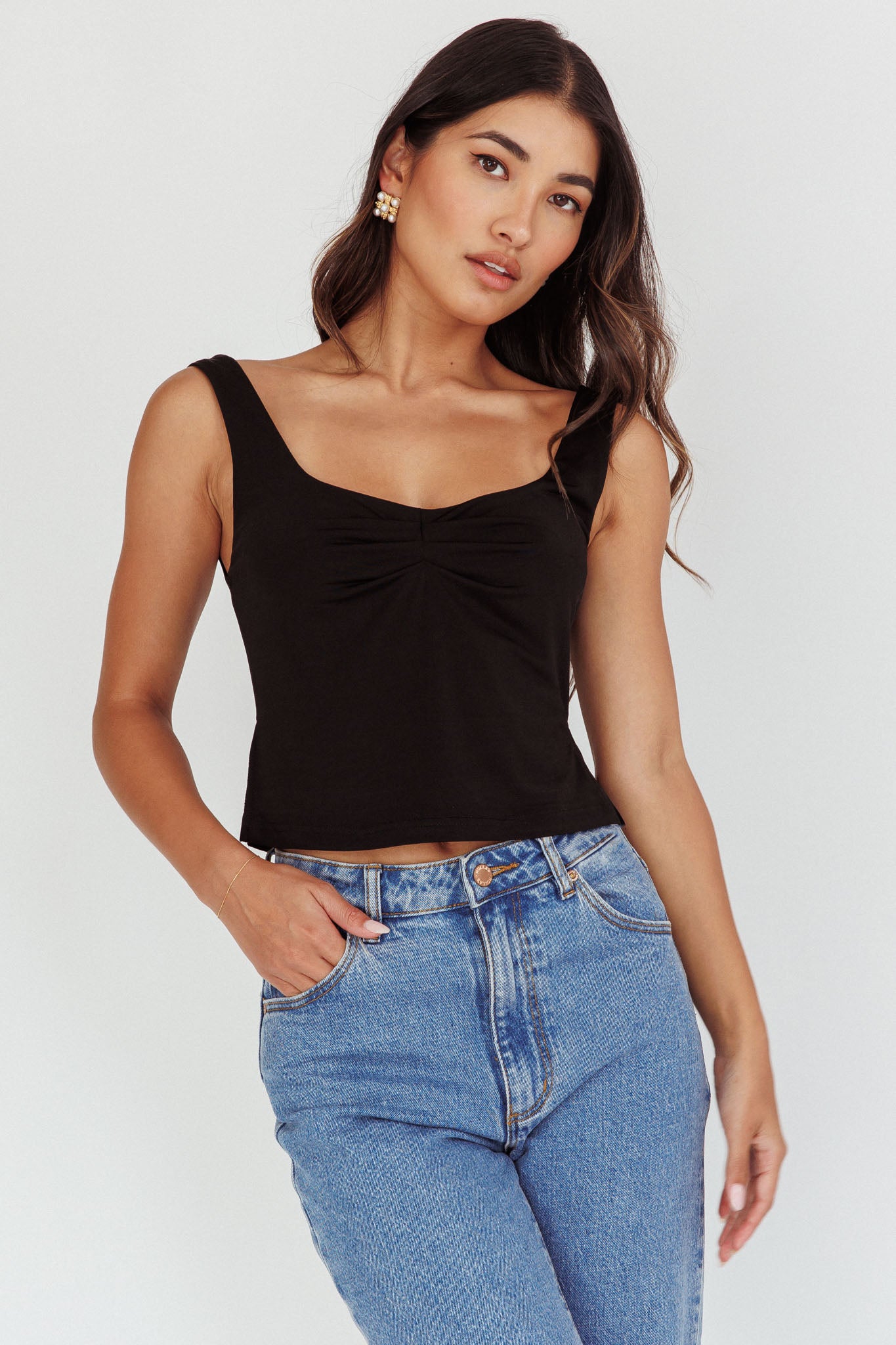 Tricia Pintuck Bust Top Black by Selfie Leslie Australia