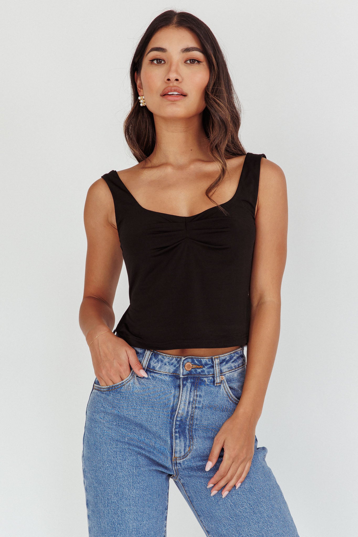 Tricia Pintuck Bust Top Black by Selfie Leslie Australia