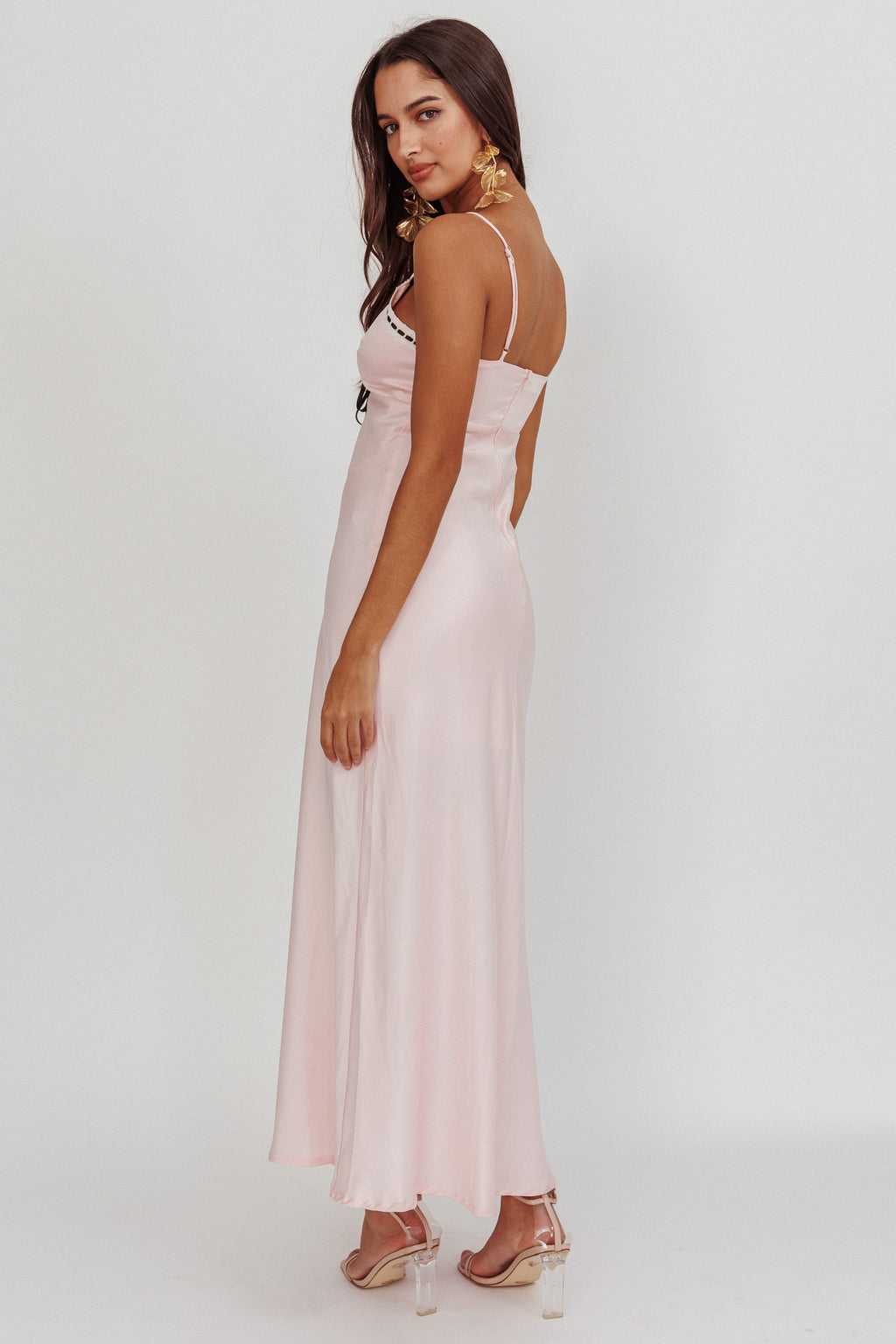 Sharla Bow Bust Maxi Dress Rosewater by Selfie Leslie Australia