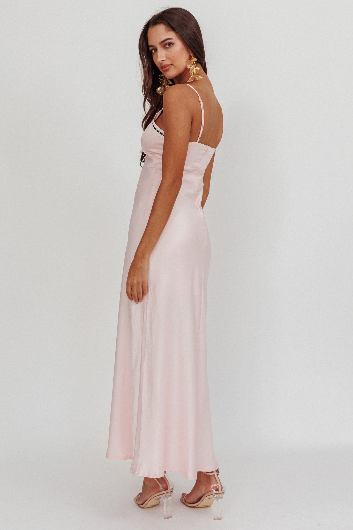 Sharla Bow Bust Maxi Dress Rosewater by Selfie Leslie Australia