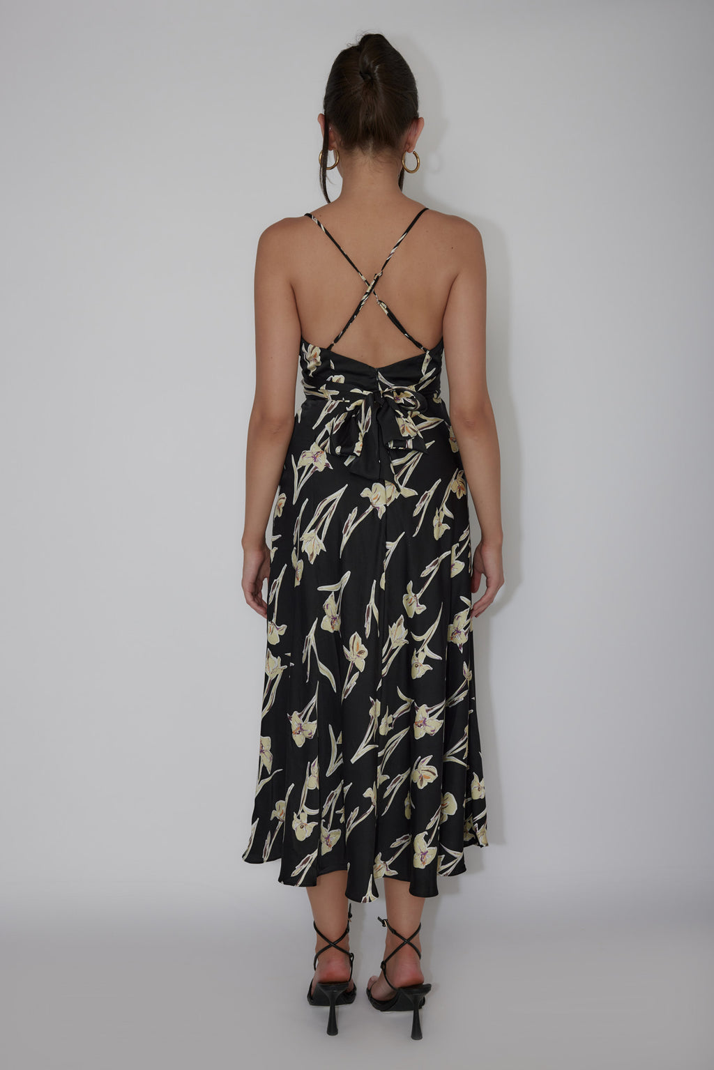 Linka Cami Strap Midi Dress Orchid Black by Selfie Leslie Australia