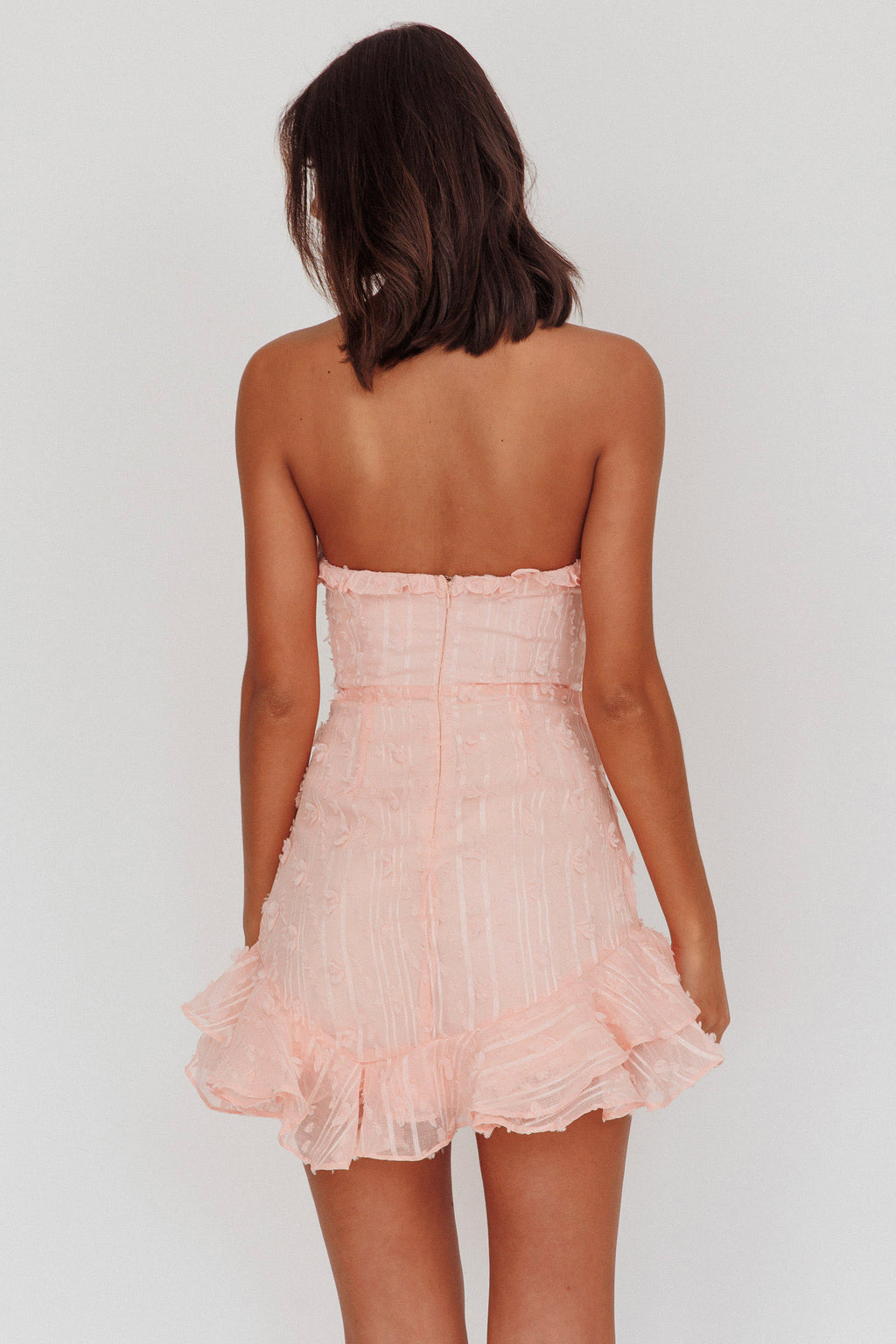 Cece Embellished Bandeau Dress Blush by Selfie Leslie Australia