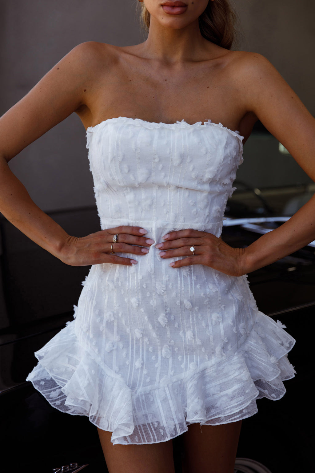 Cece Embellished Bandeau Dress White by Selfie Leslie Australia