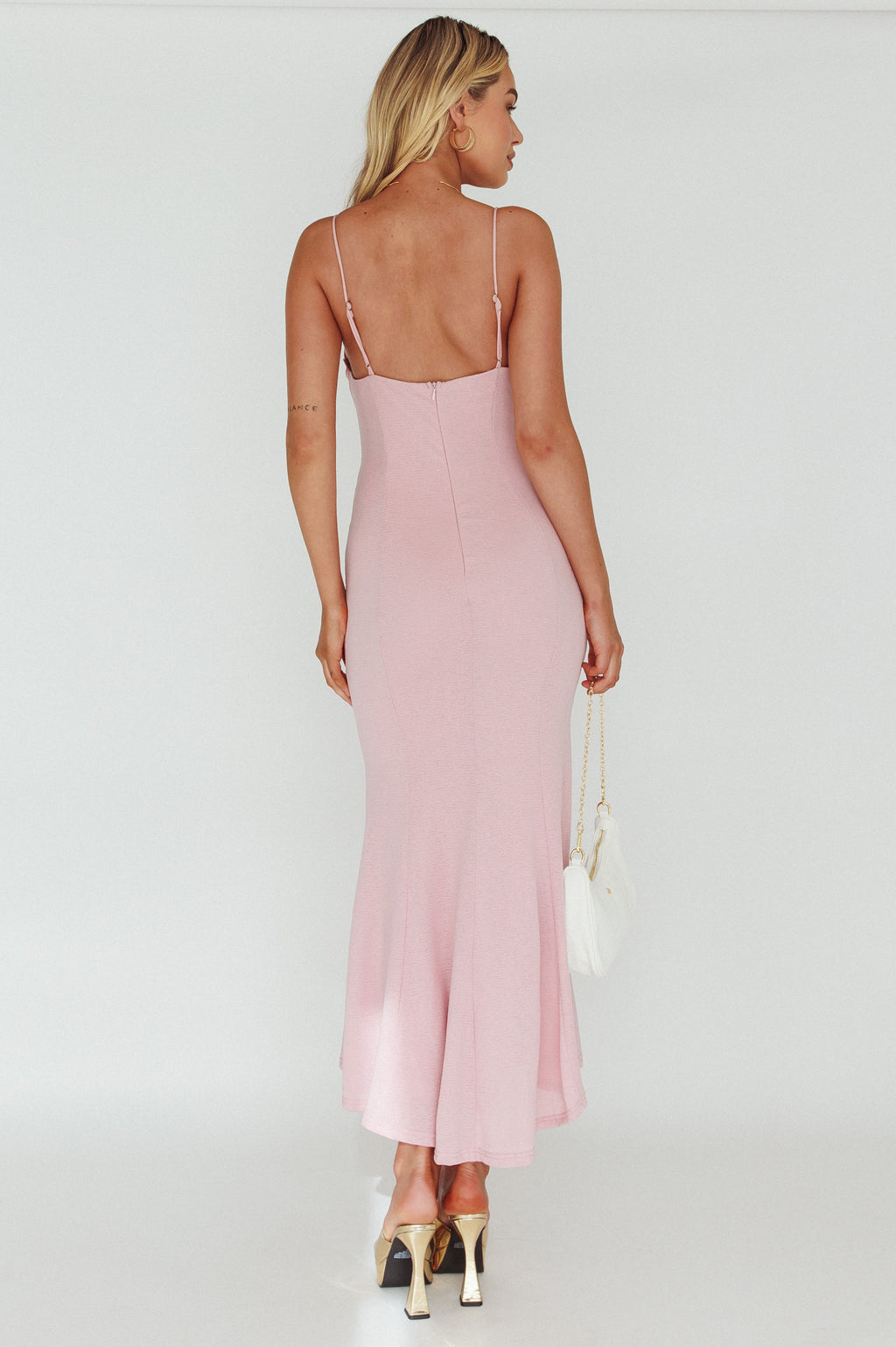 Lake Como Bodycon Maxi Dress Pink by Selfie Leslie Australia