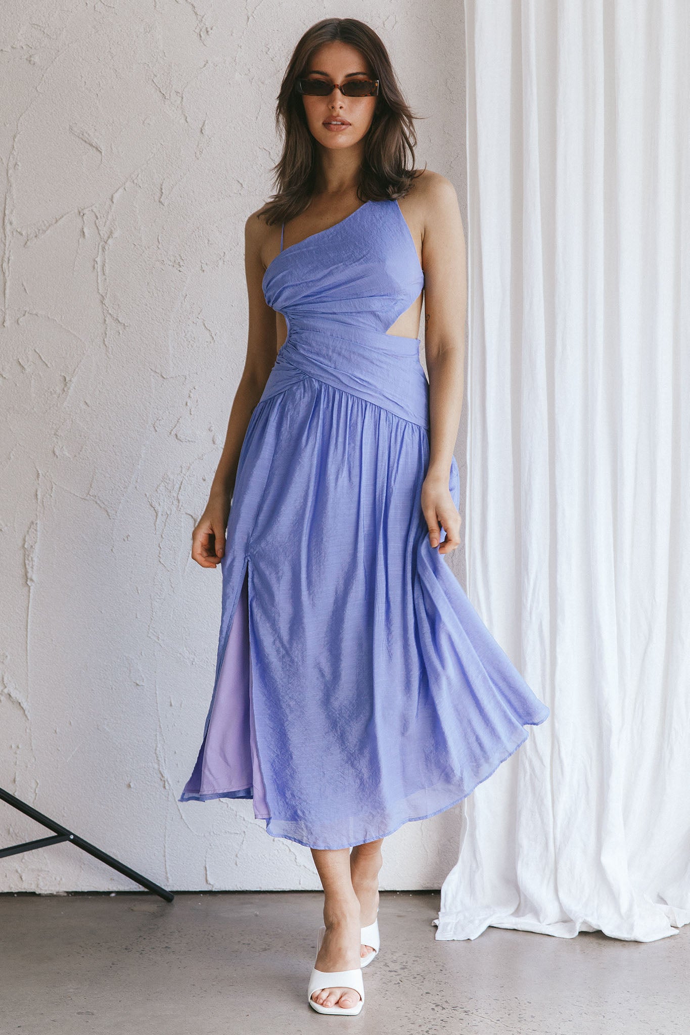 Destination Open Back Midi Dress Purple by Selfie Leslie Australia