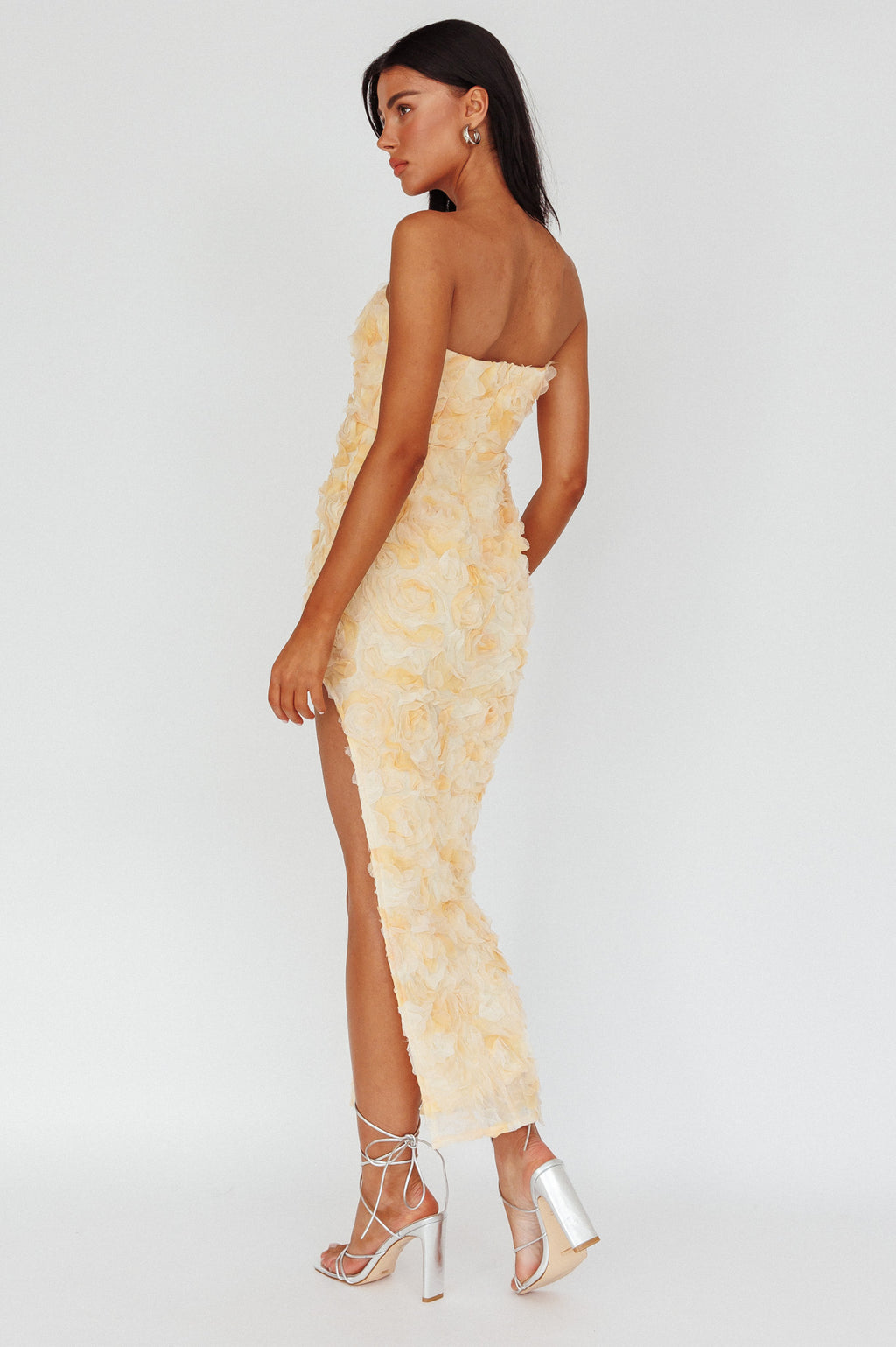 In Paris Embellished Midi Dress Orange by Selfie Leslie Australia