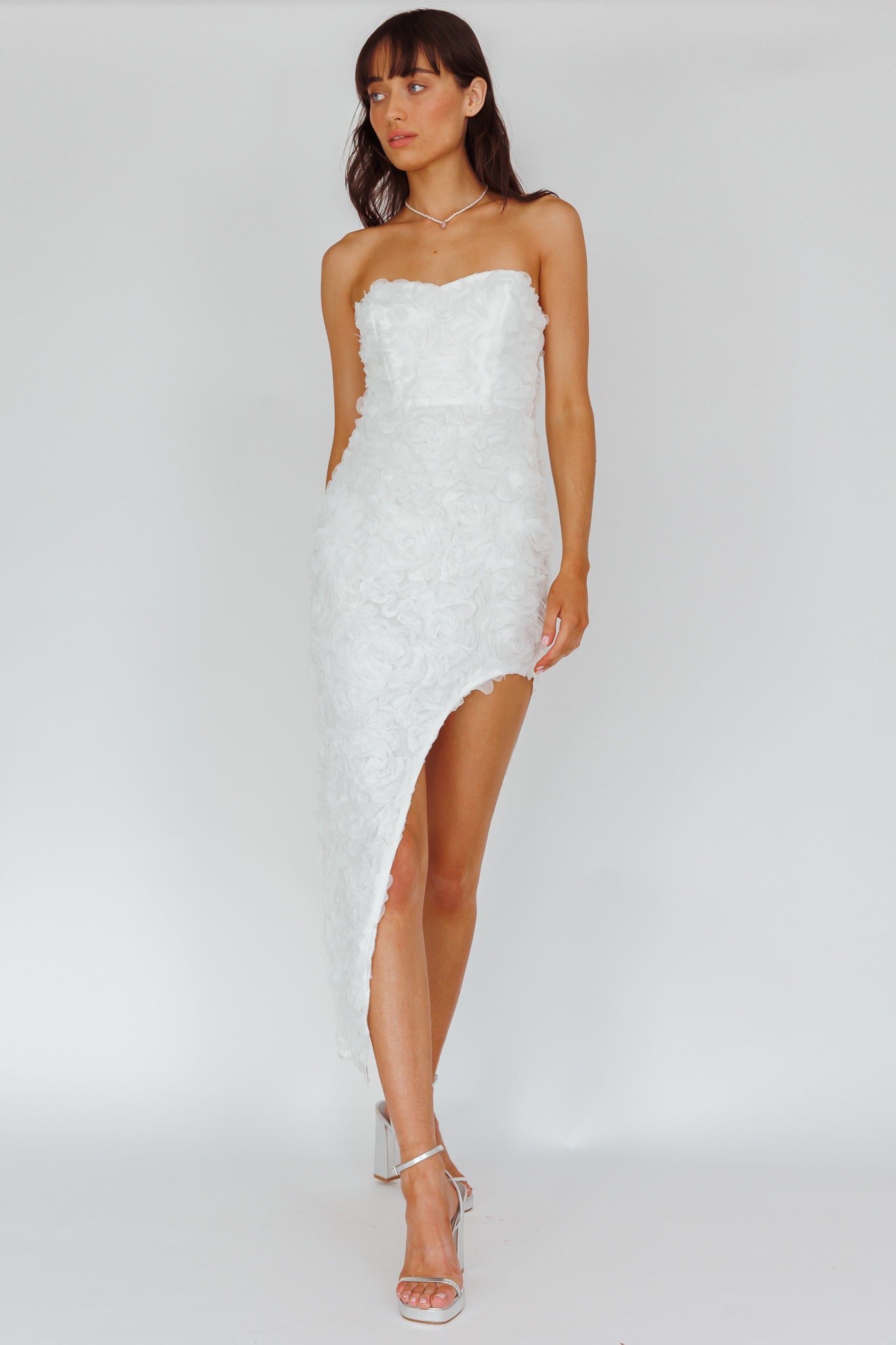 In Paris Embellished Midi Dress White by Selfie Leslie Australia