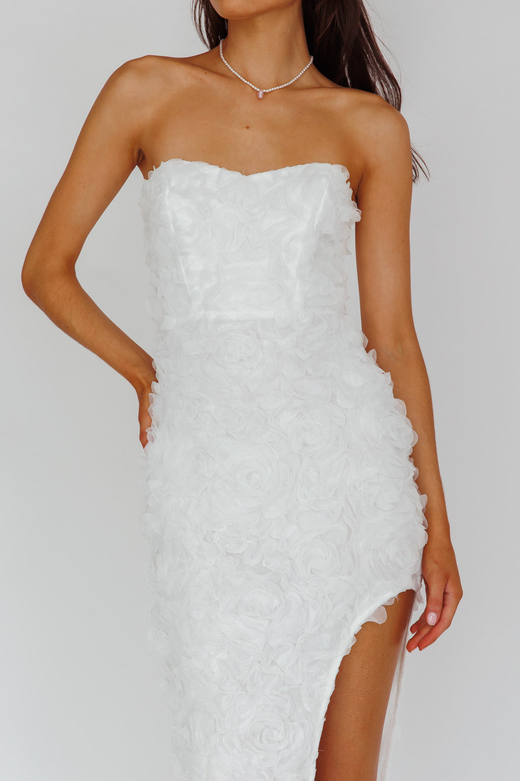 In Paris Embellished Midi Dress White by Selfie Leslie Australia
