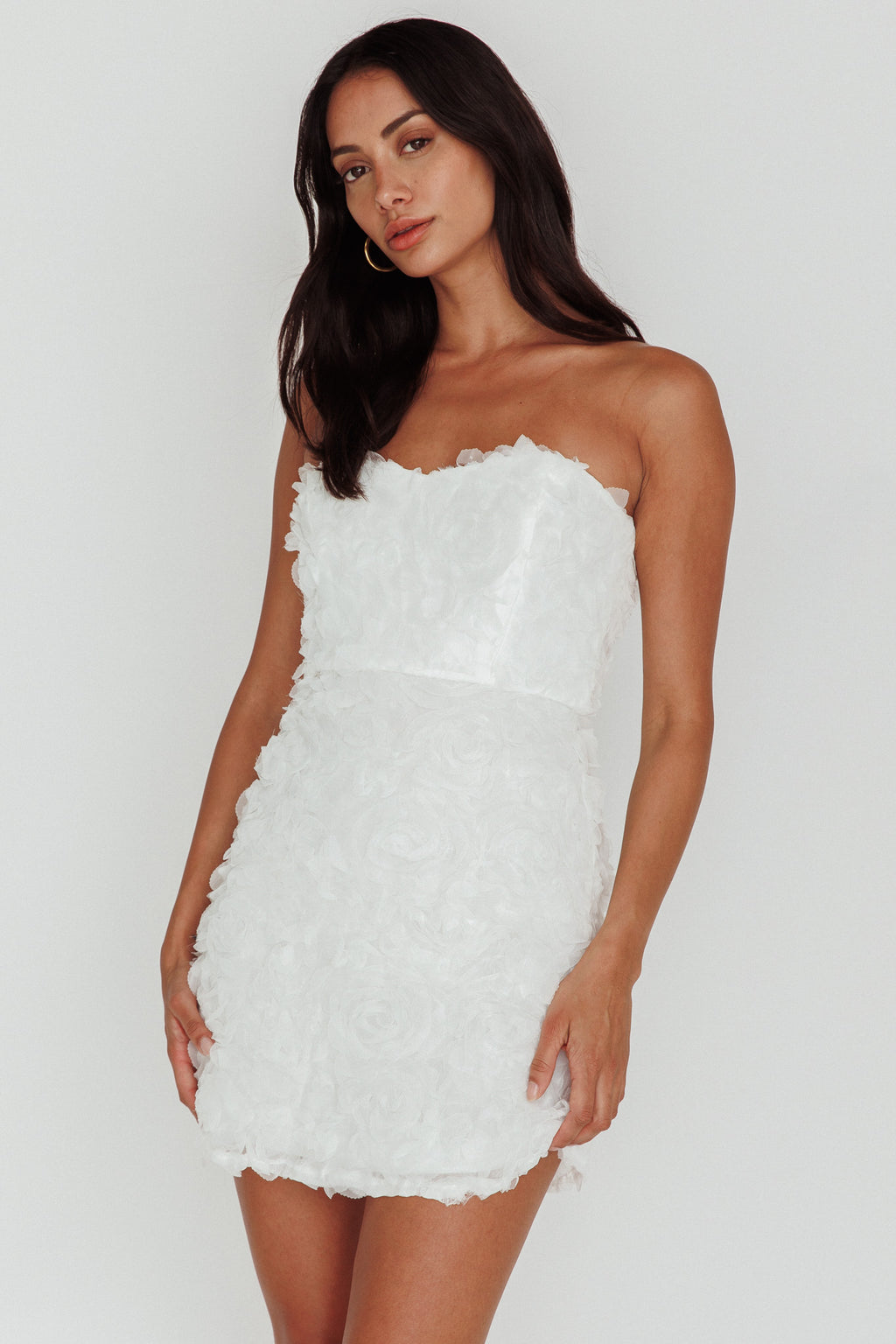 In Paris Embellished Mini Dress White by Selfie Leslie Australia