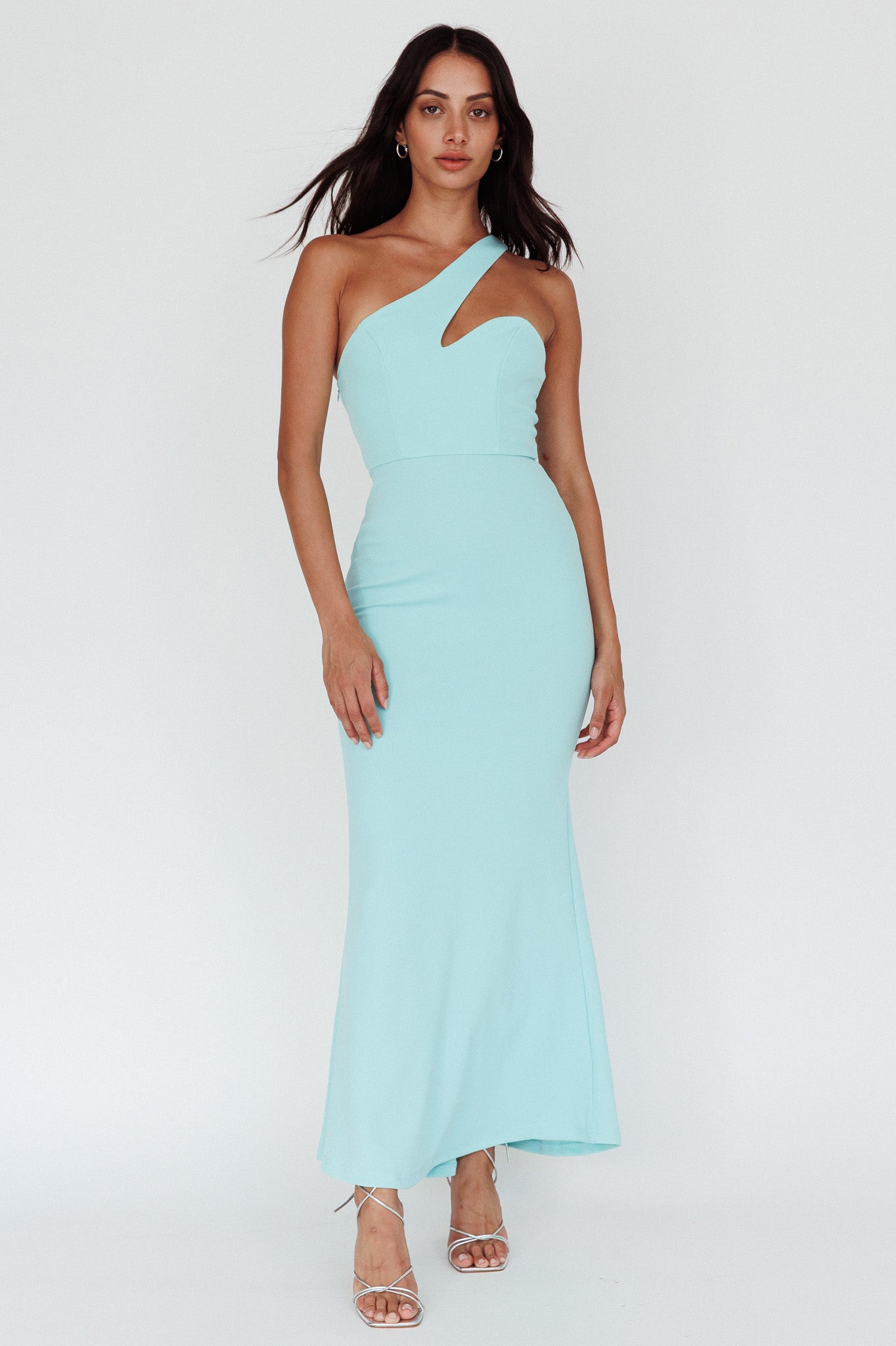 Shooting Stars One-Shoulder Maxi Dress Mint by Selfie Leslie Australia