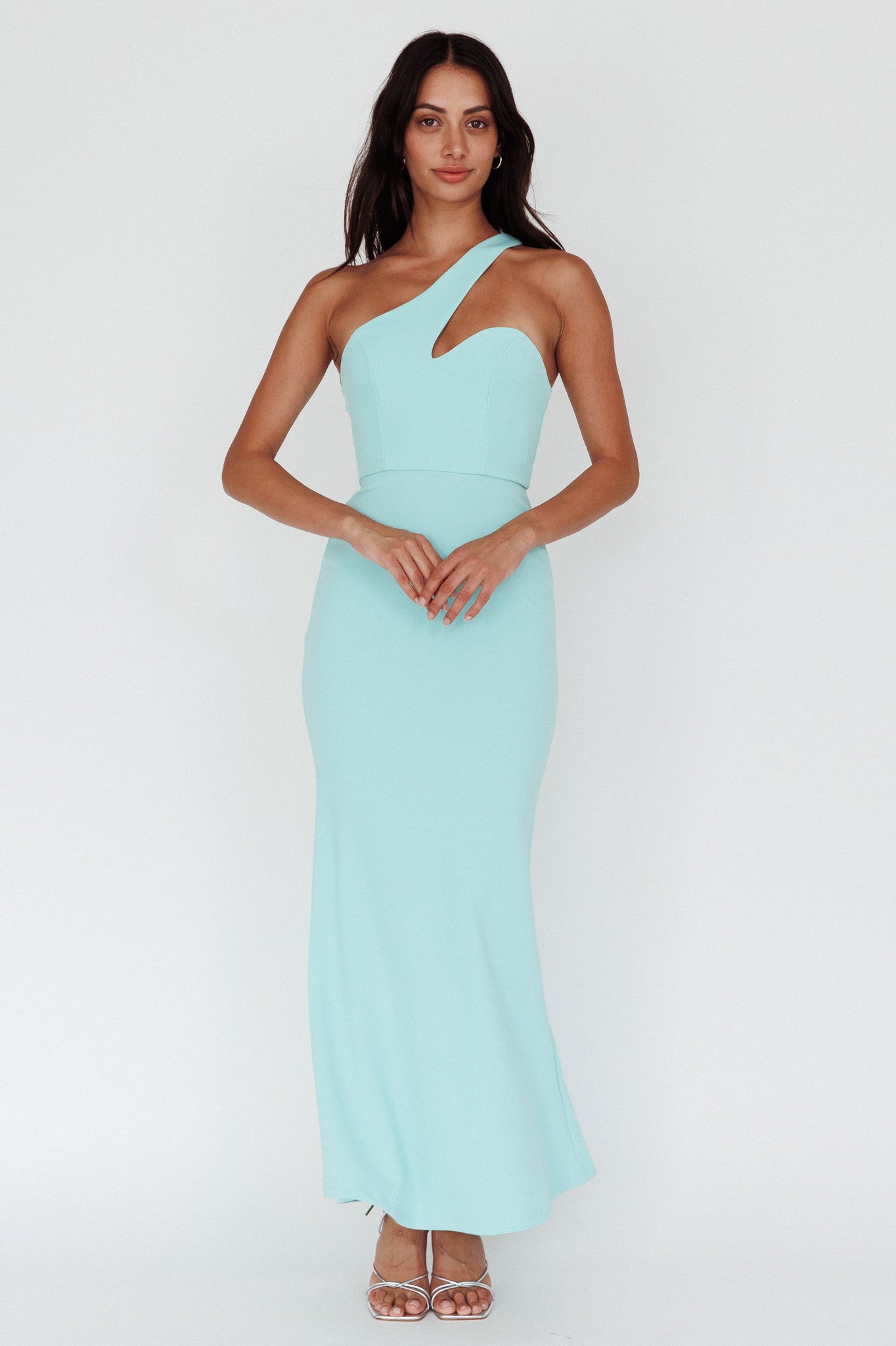 Shooting Stars One-Shoulder Maxi Dress Mint by Selfie Leslie Australia