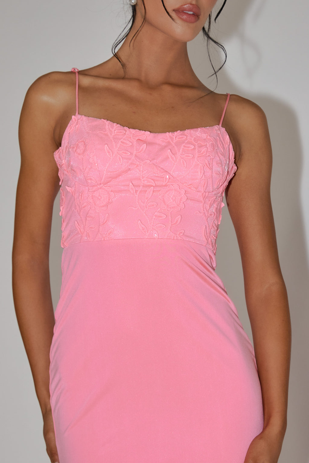 Likita Floral Applique Bodice Maxi Dress Pink by Selfie Leslie Australia