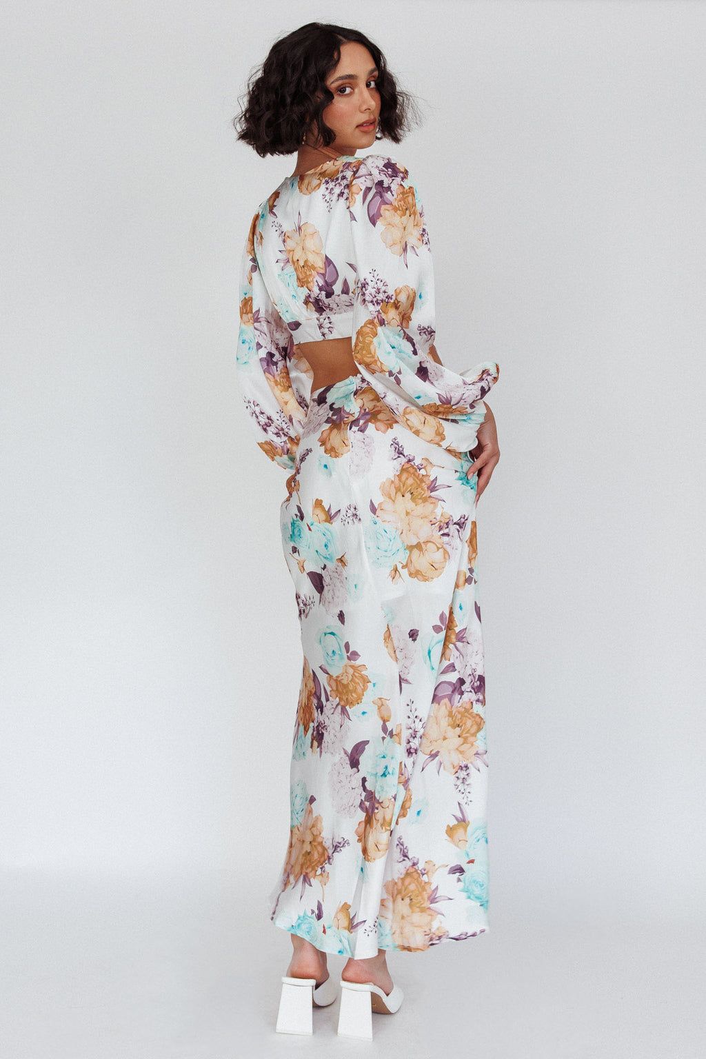 Meet Me In Fiji Maxi Skirt Floral Yellow by Selfie Leslie Australia