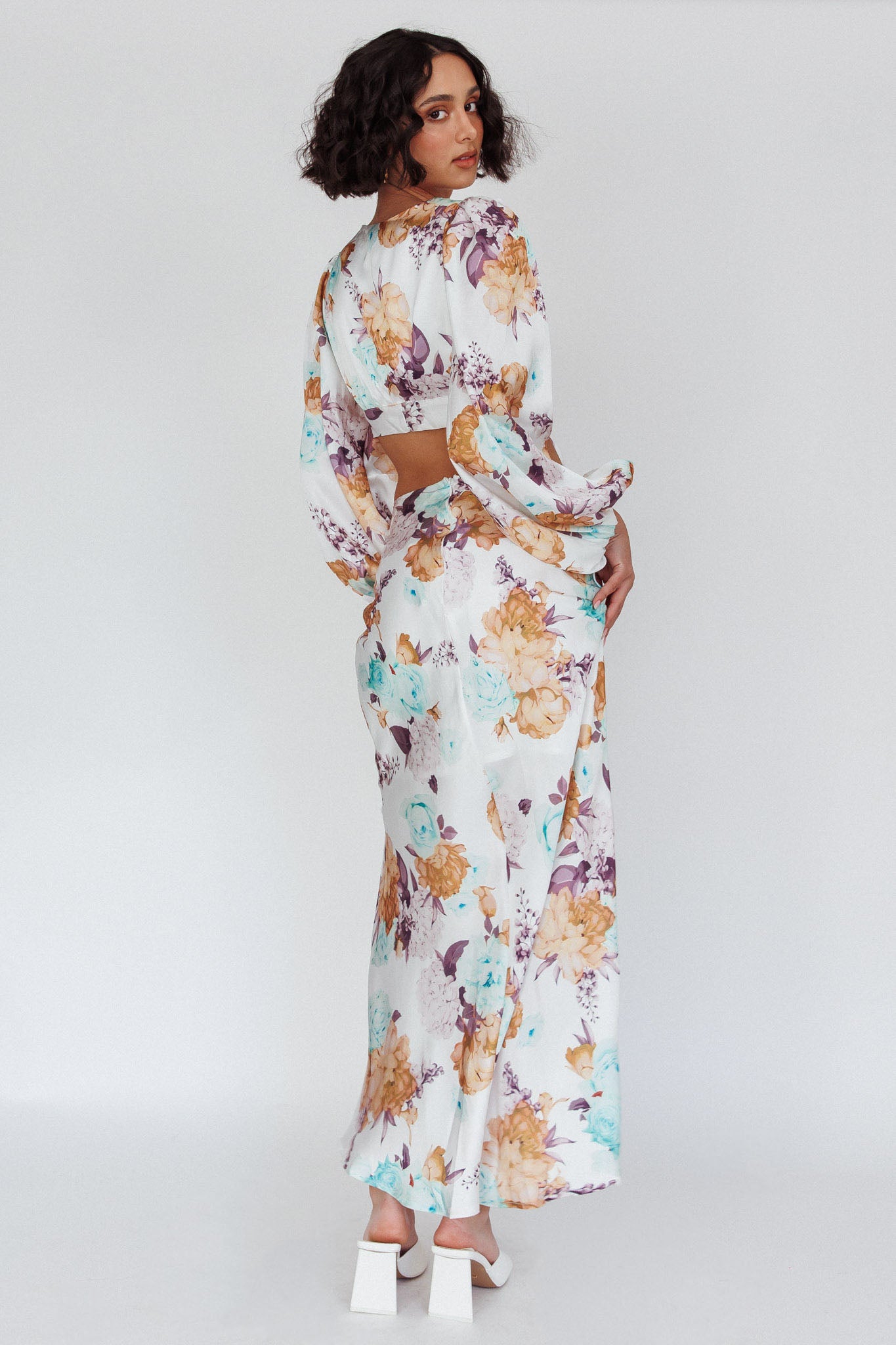 Meet Me In Fiji Maxi Skirt Floral Yellow by Selfie Leslie Australia