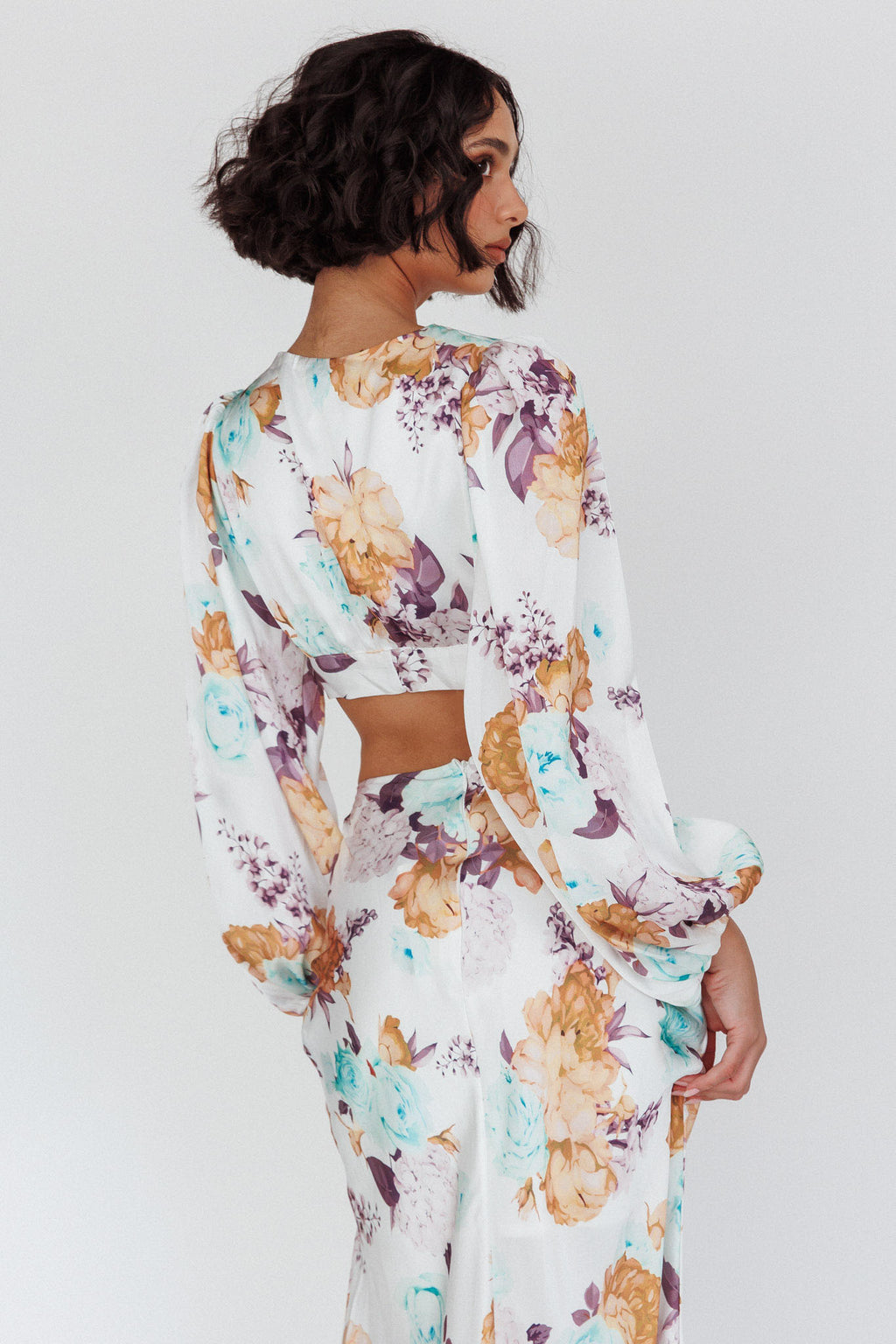 Meet Me In Fiji Tied Top Floral Yellow by Selfie Leslie Australia