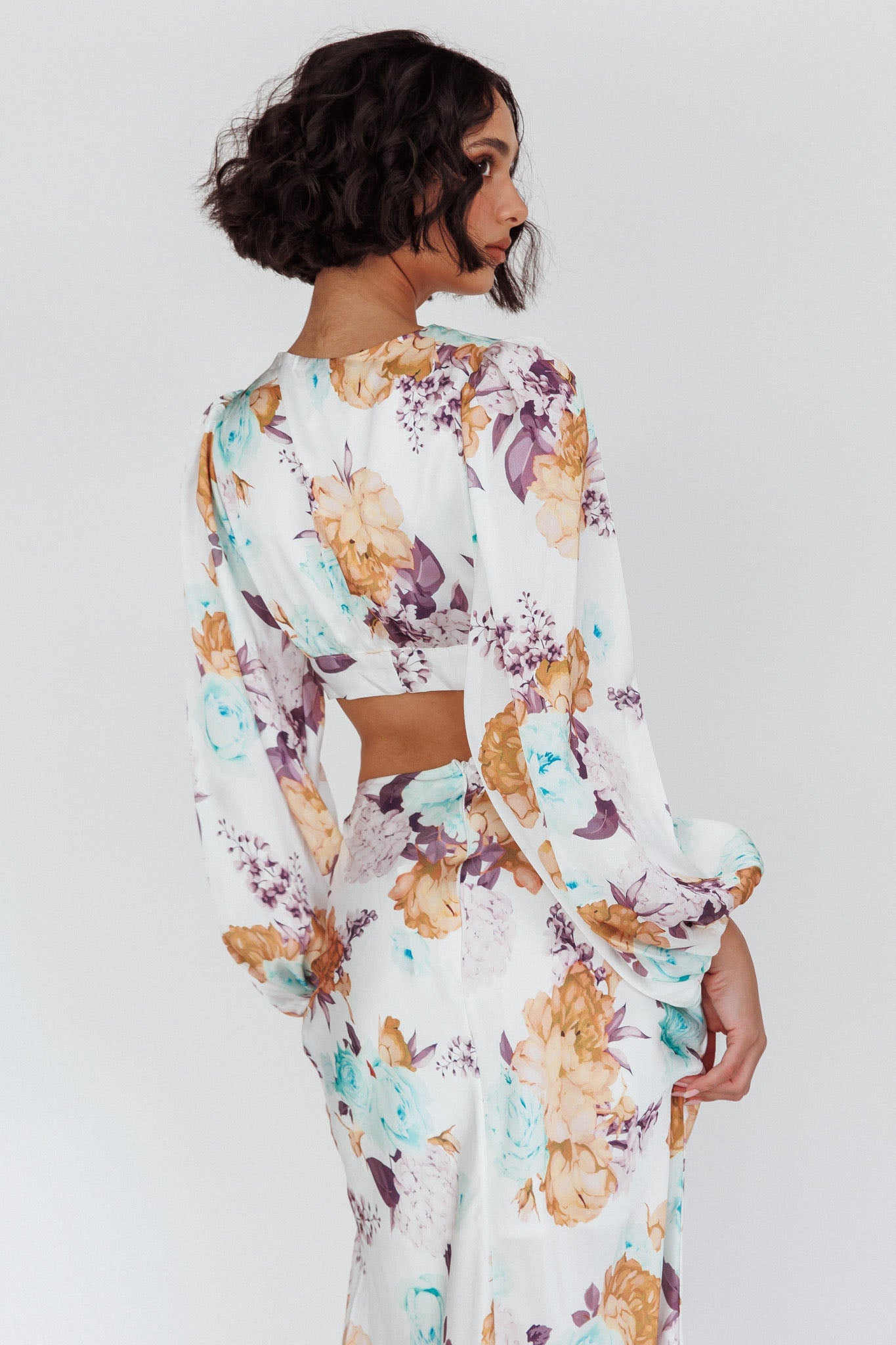 Meet Me In Fiji Tied Top Floral Yellow by Selfie Leslie Australia
