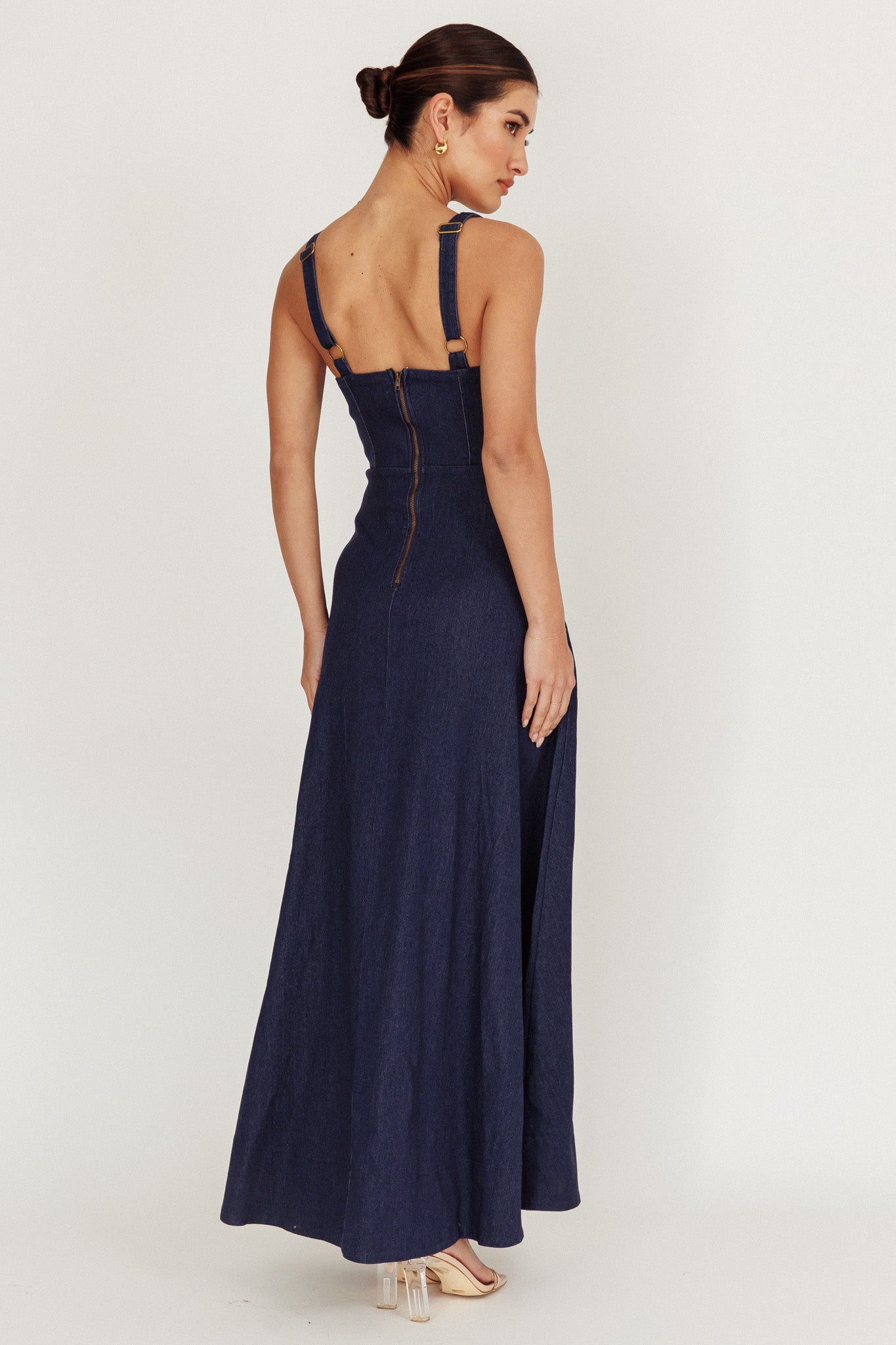 Talissa A-Line Maxi Denim Dress Indigo by Selfie Leslie Australia