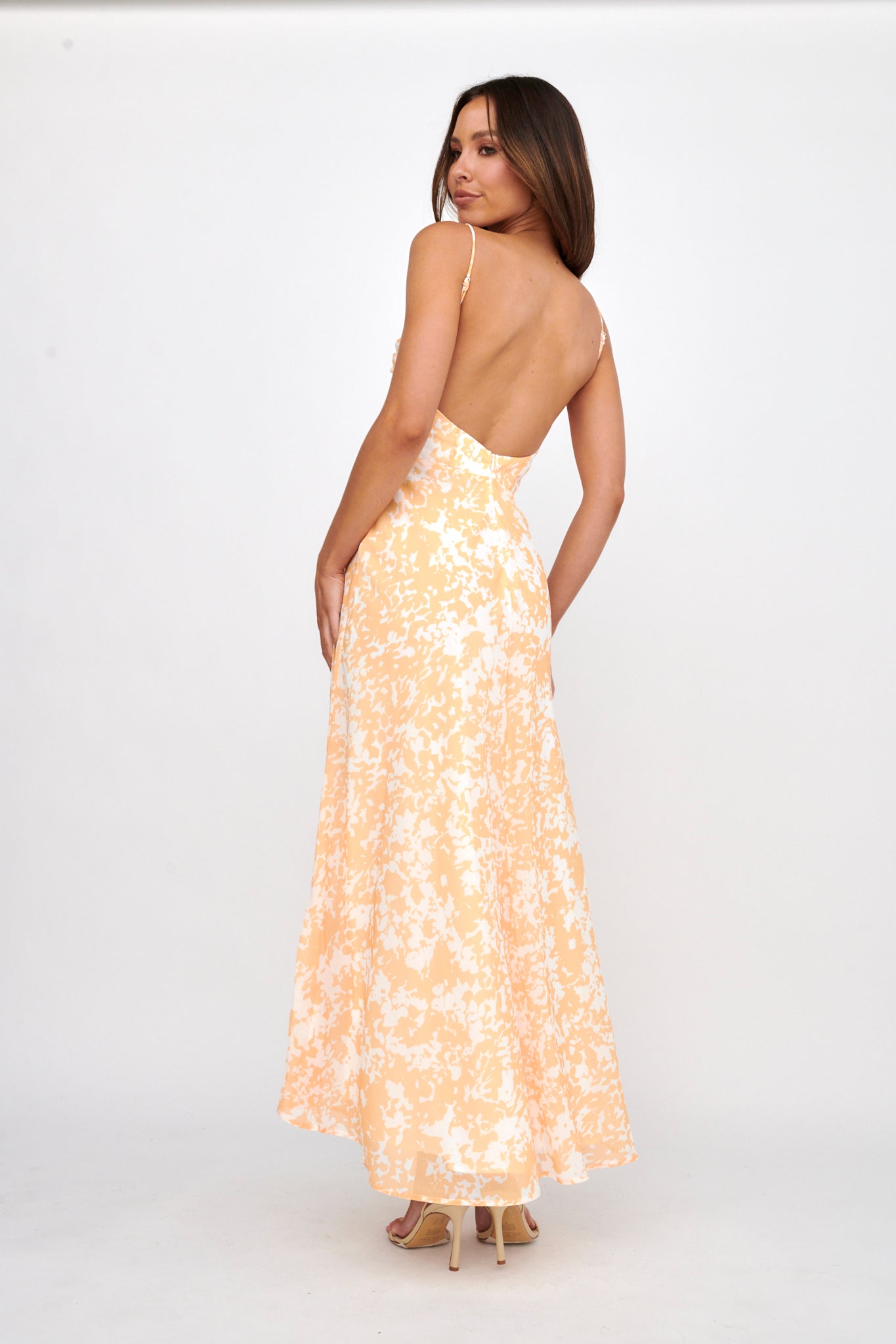 Huda U-Wire Bust Low Back Maxi Dress Yellow by Selfie Leslie Australia