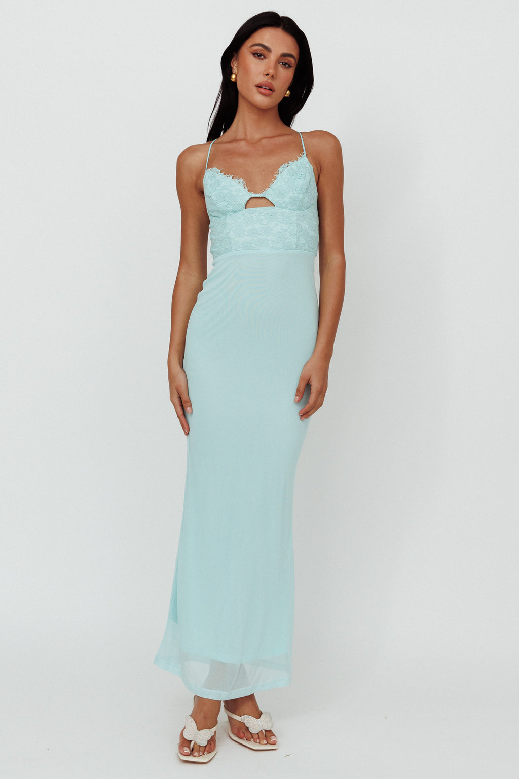 Modern Love Lace Bodice Maxi Dress Mint by Selfie Leslie Australia