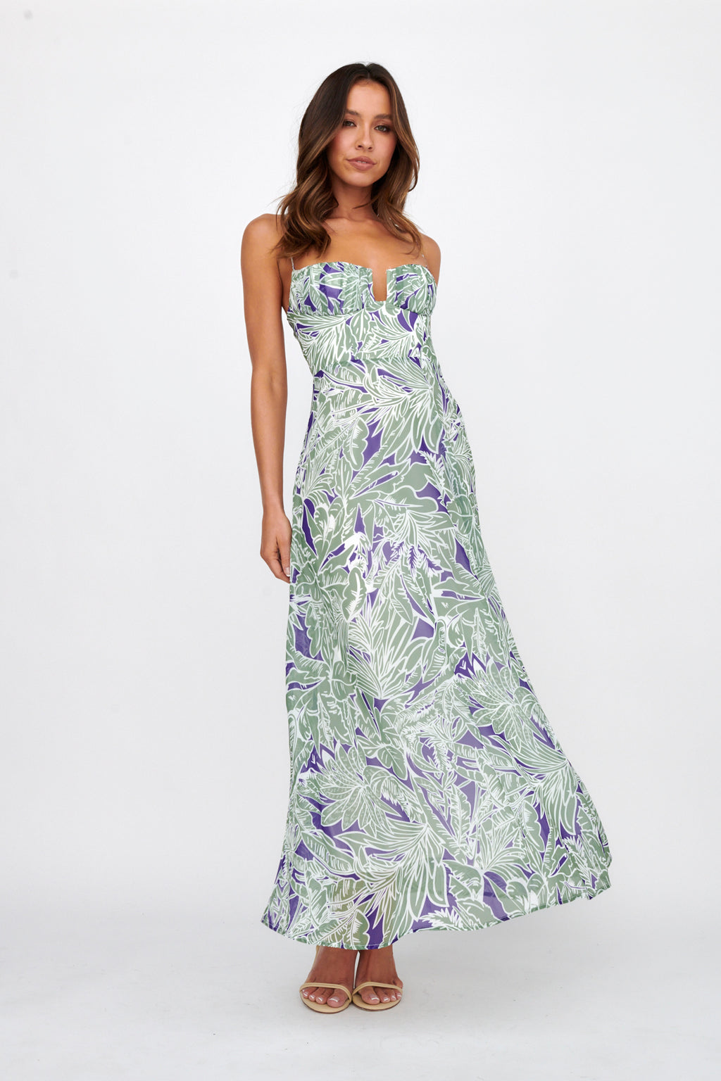 Kindred Love Gathered Bust Maxi Dress Blue by Selfie Leslie Australia